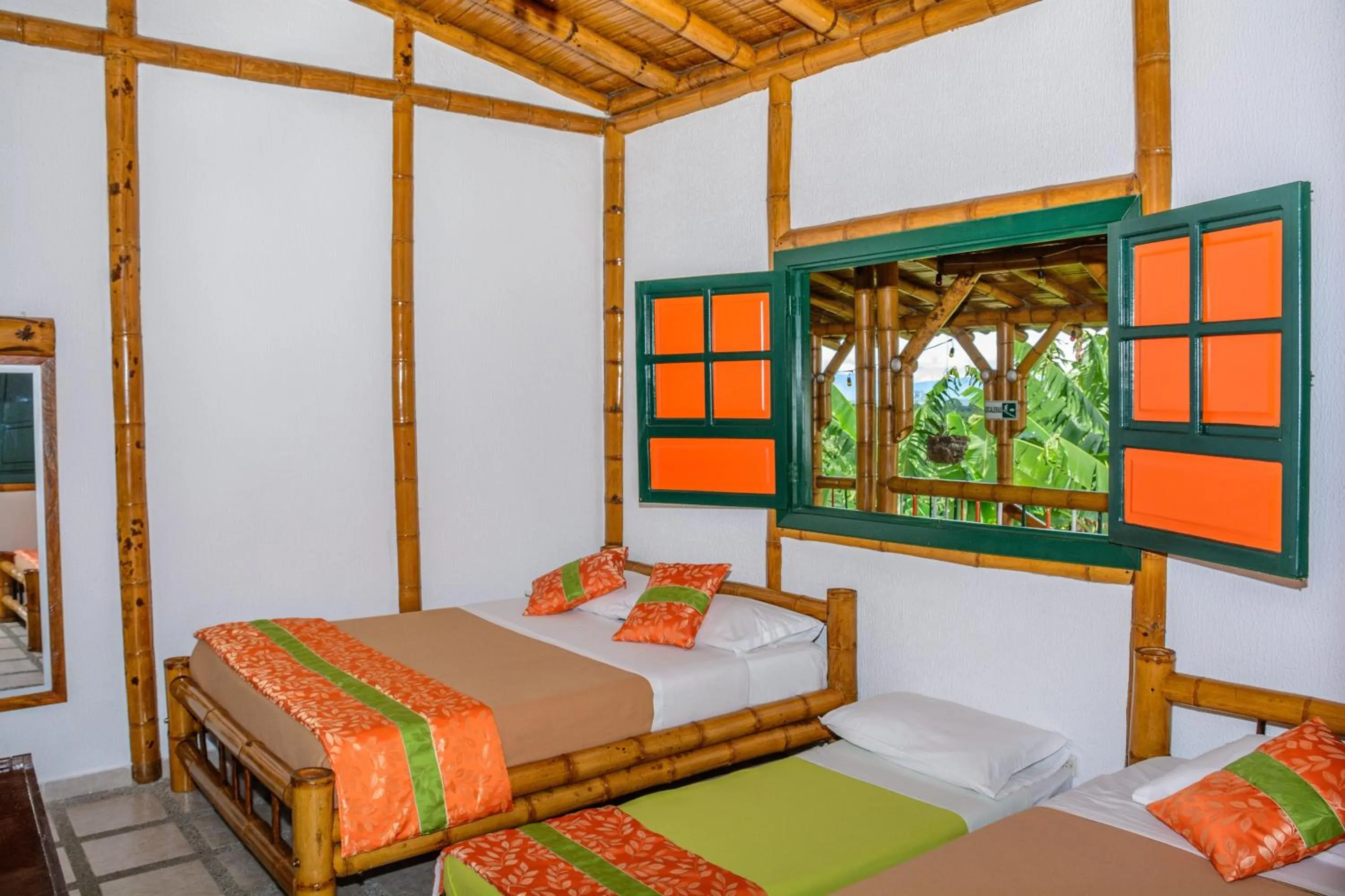 Bed in Finca Hotel La Dulcera