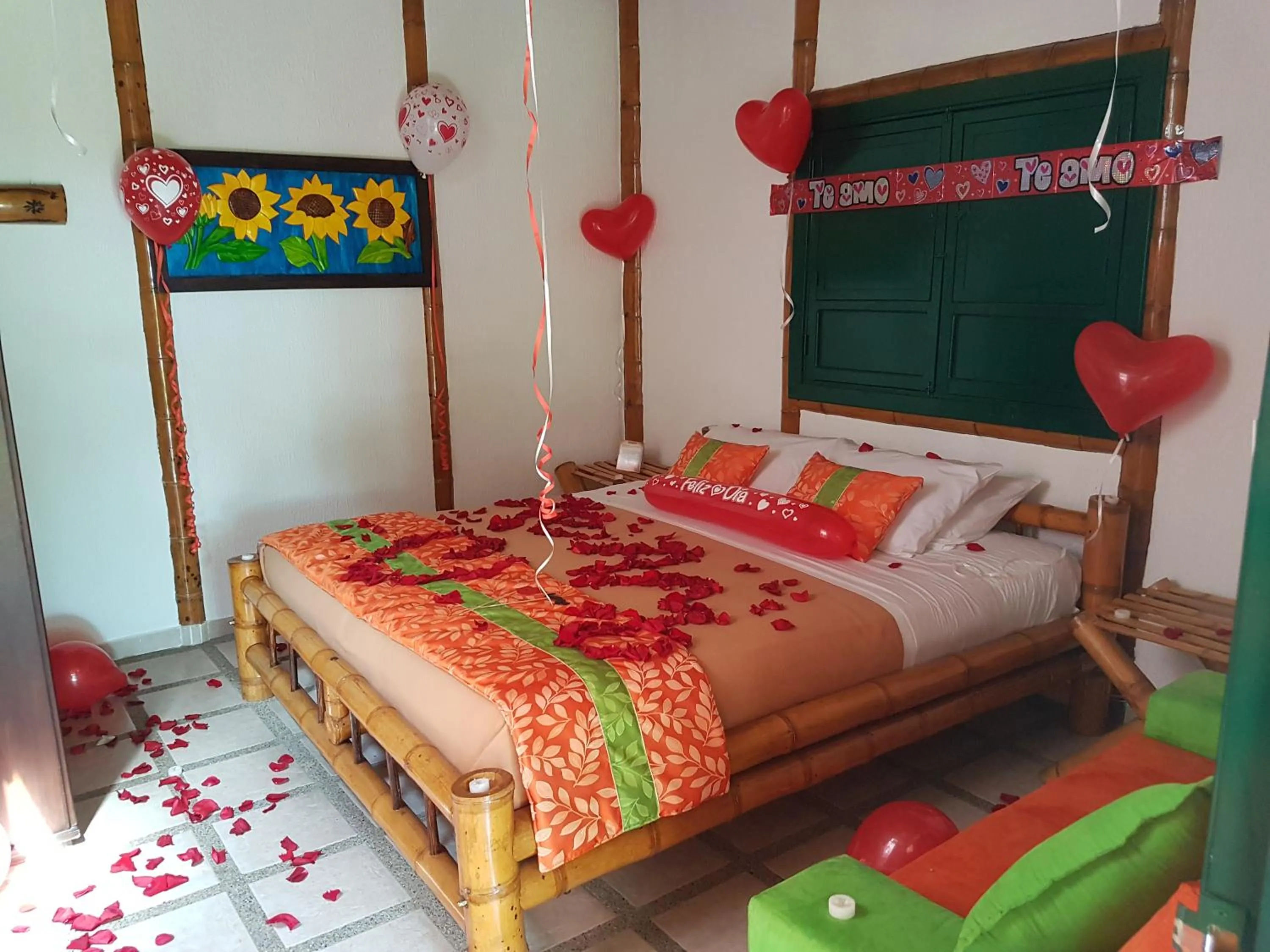 Bed in Finca Hotel La Dulcera