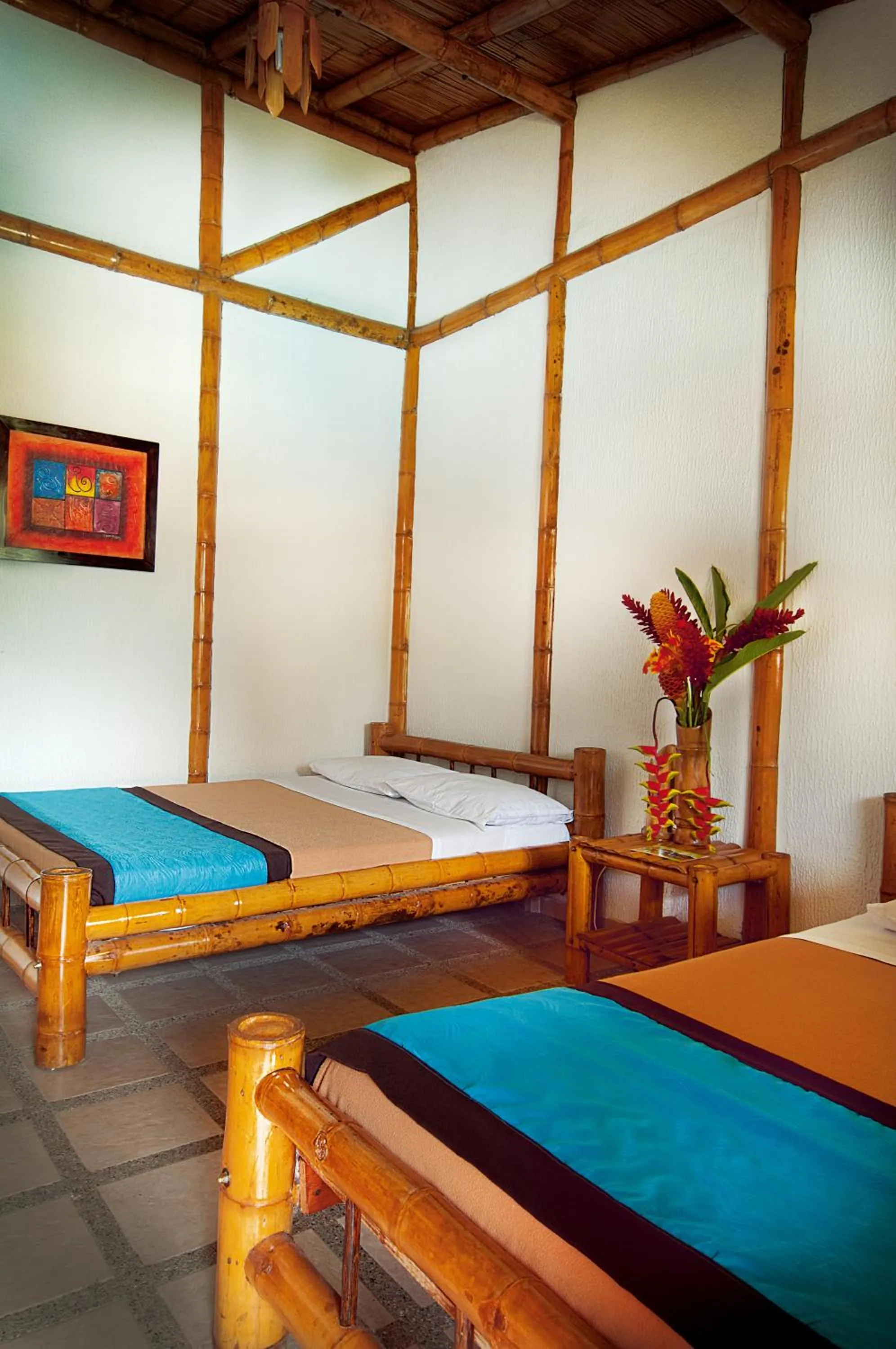 Bed in Finca Hotel La Dulcera