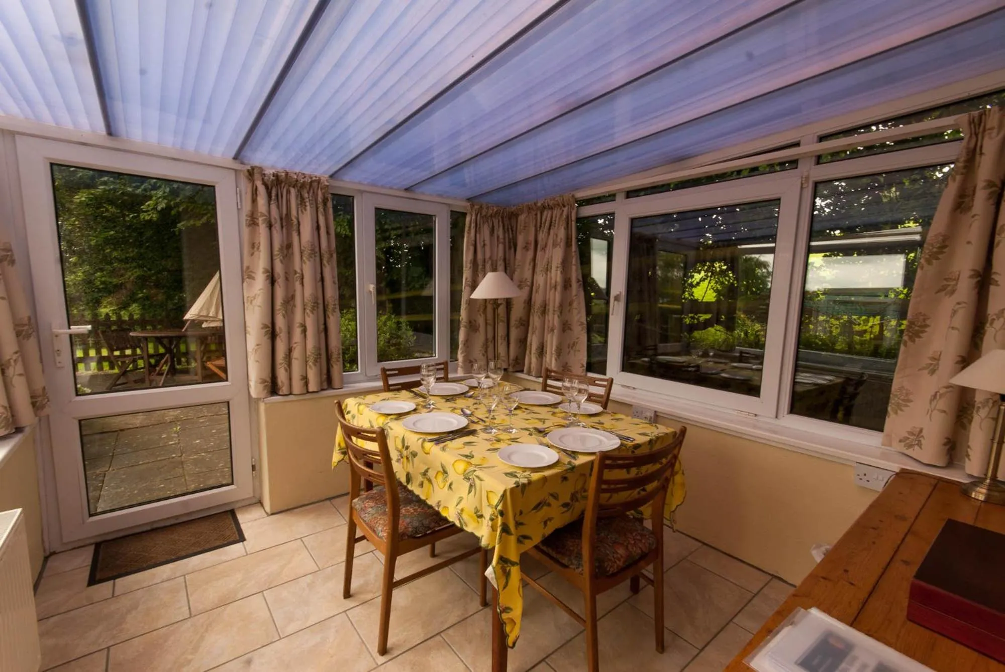 Dining area in Greyfield Farm Cottages