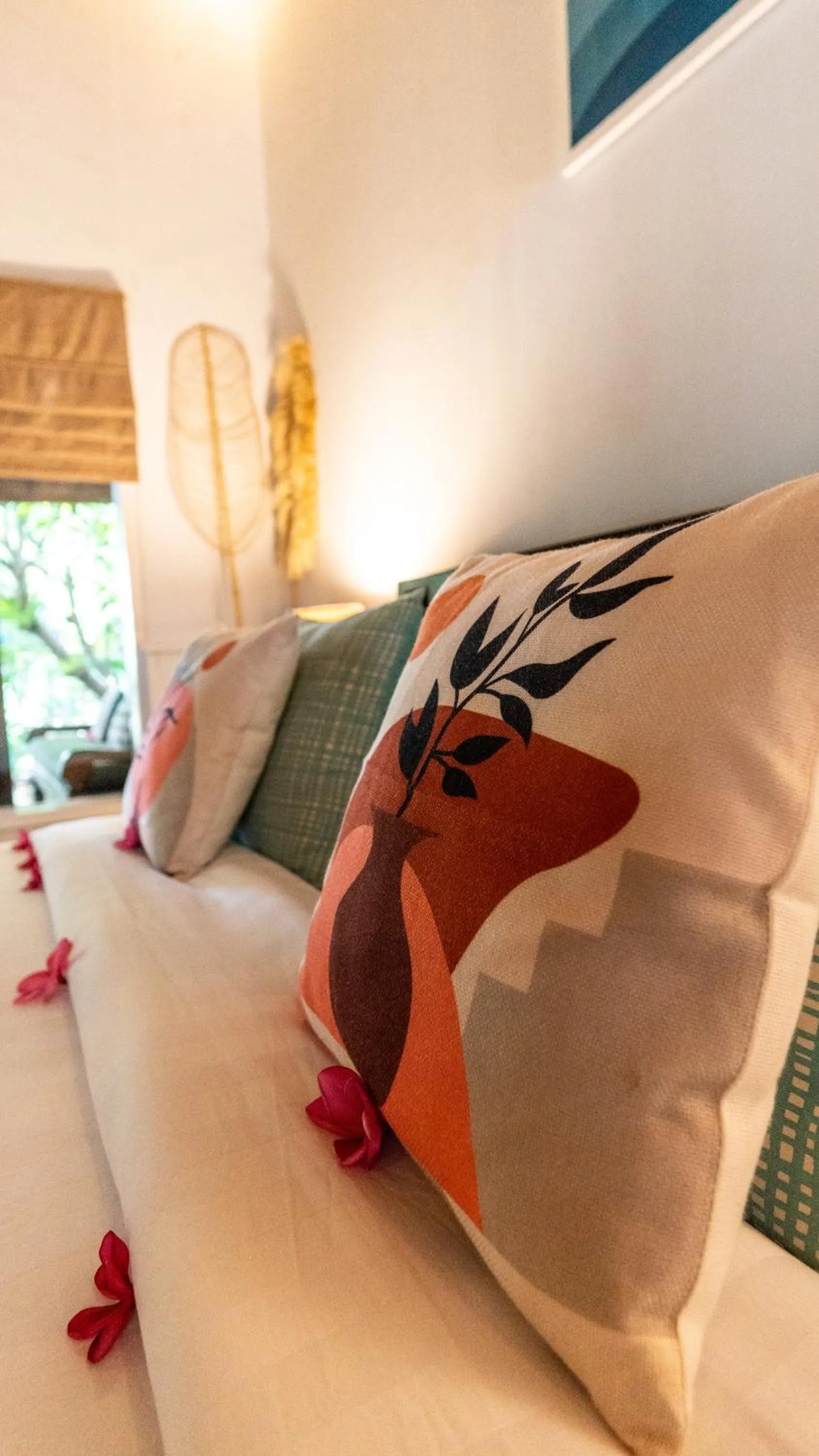 Bed in Bale Sampan Boutique Bungalows