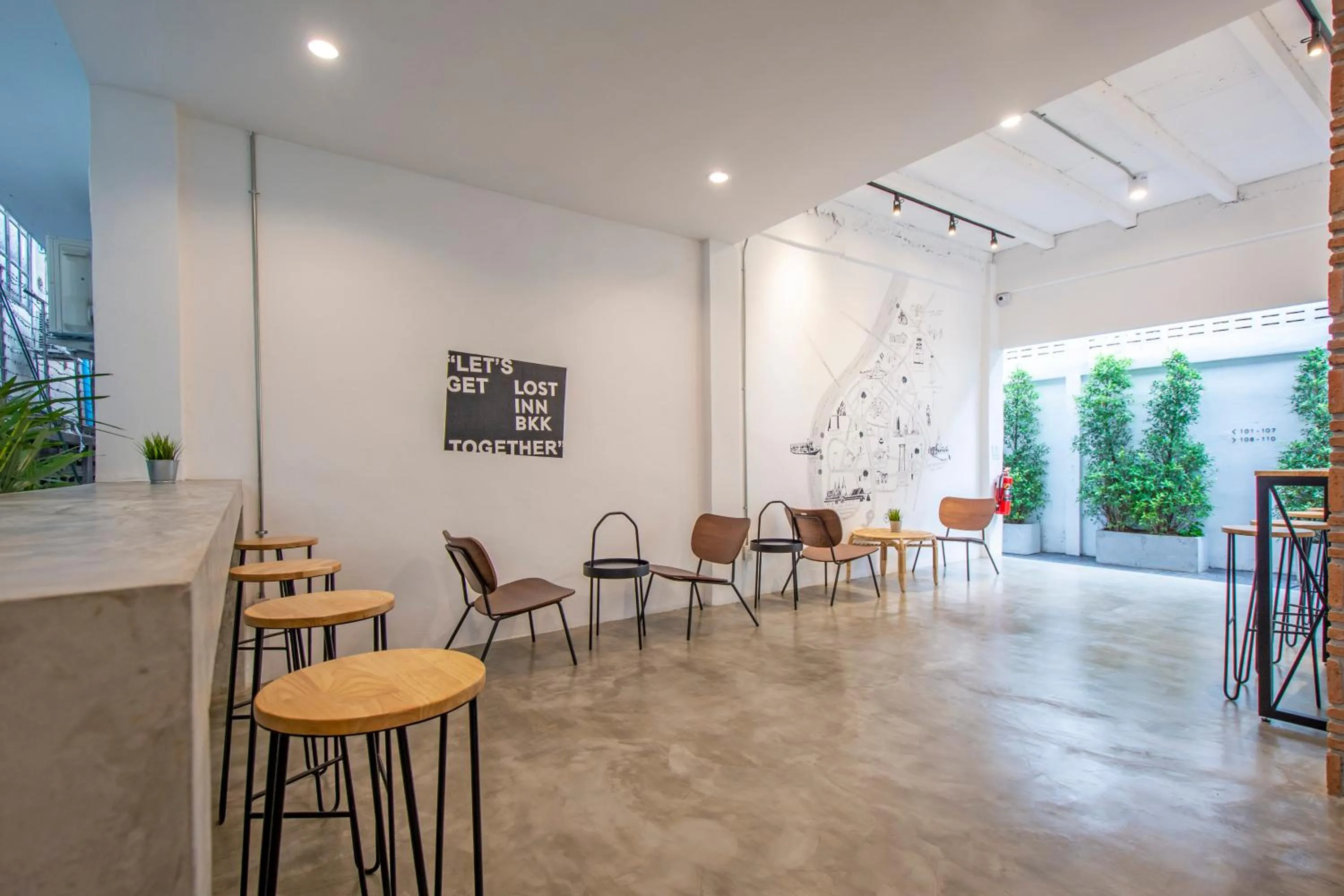 Seating area in Lost Inn BKK