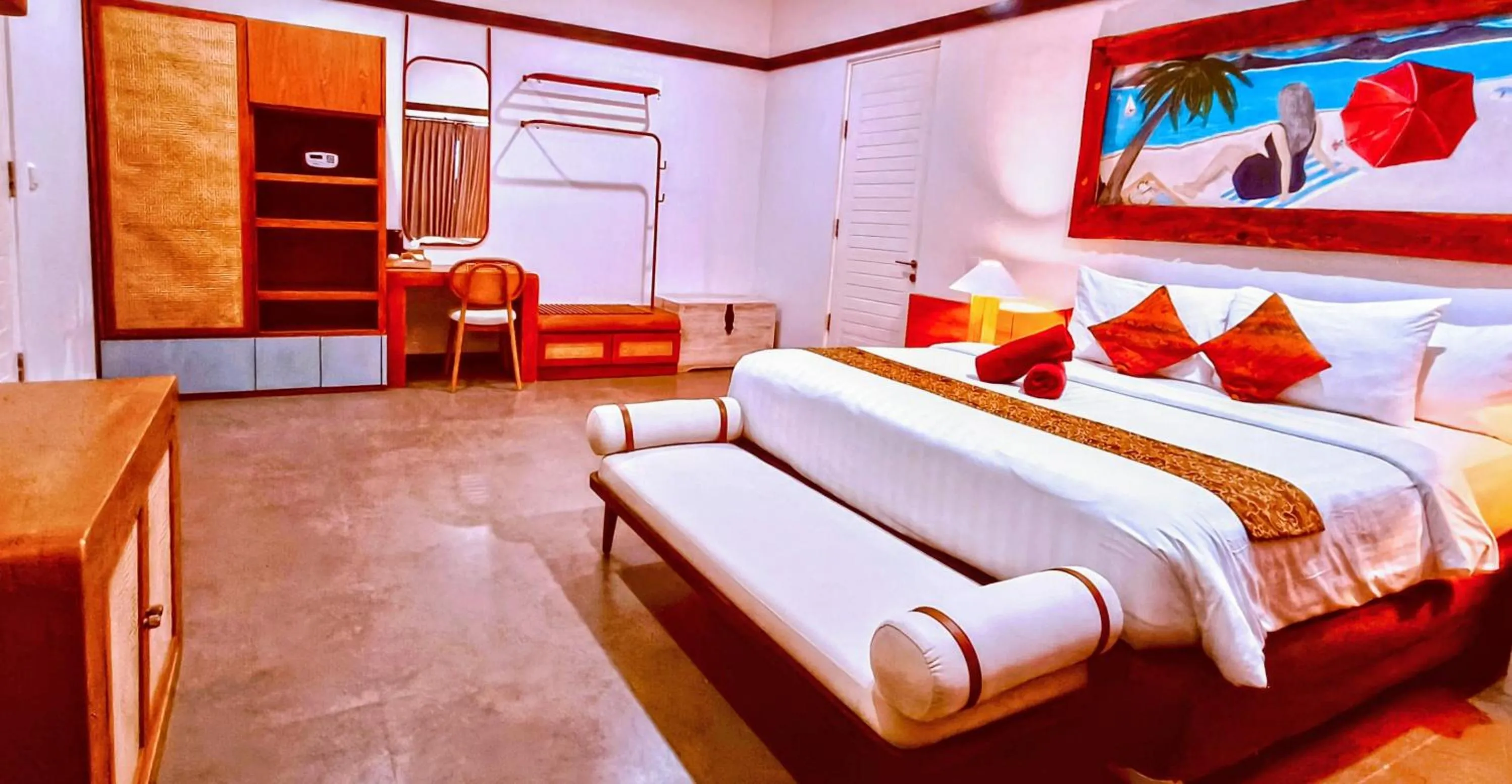 Bed in The Trawangan Resort