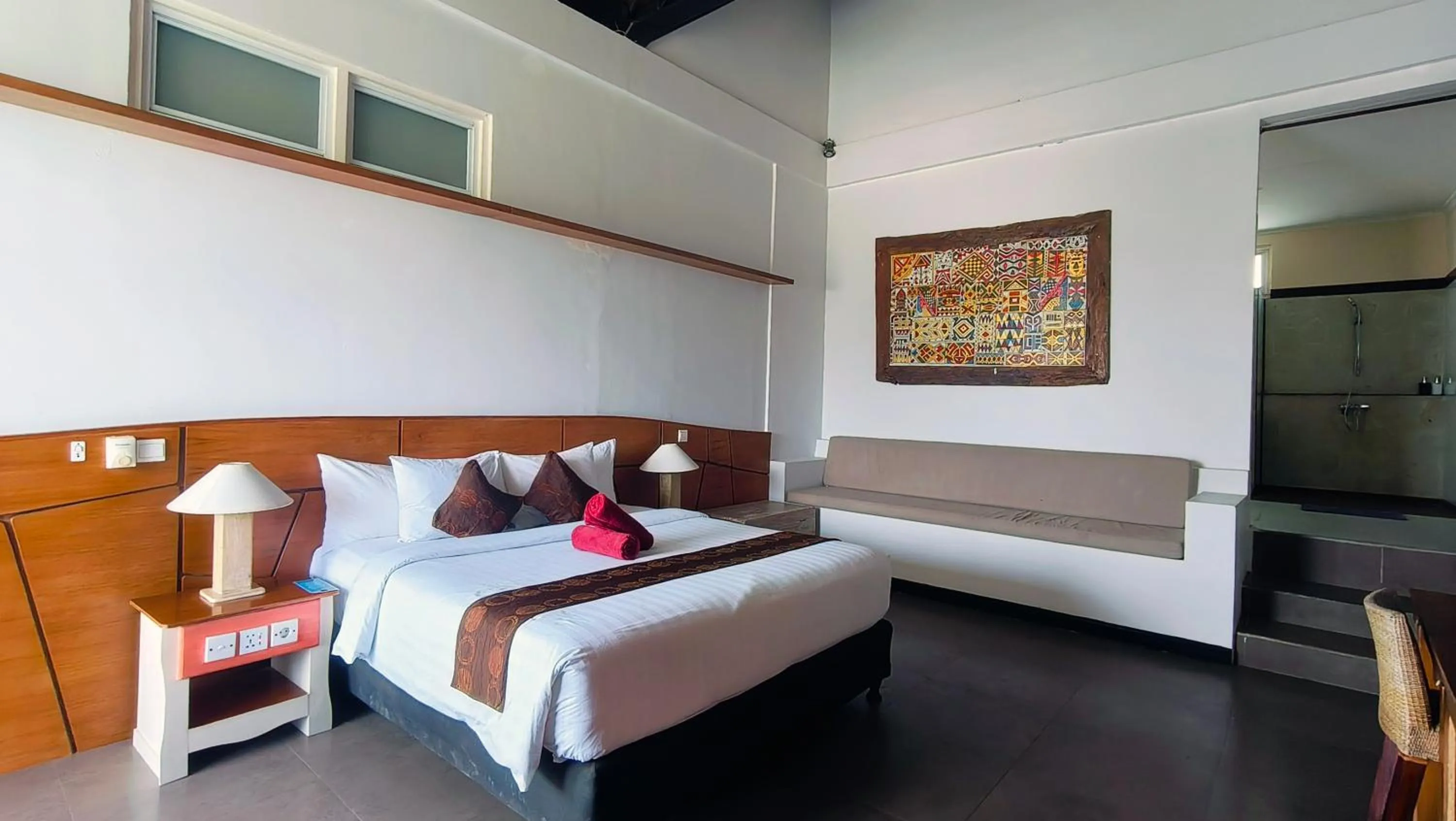 Bed in The Trawangan Resort