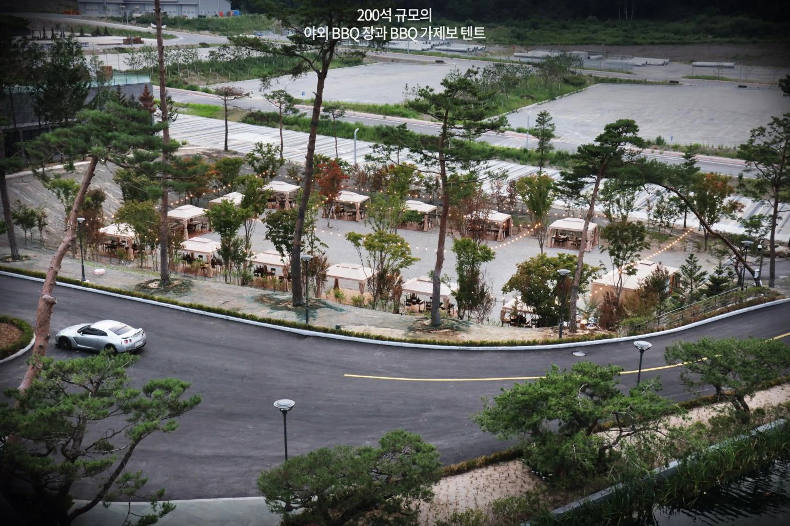 BBQ facilities in Pine Forest Jeongseon Alpine Resort