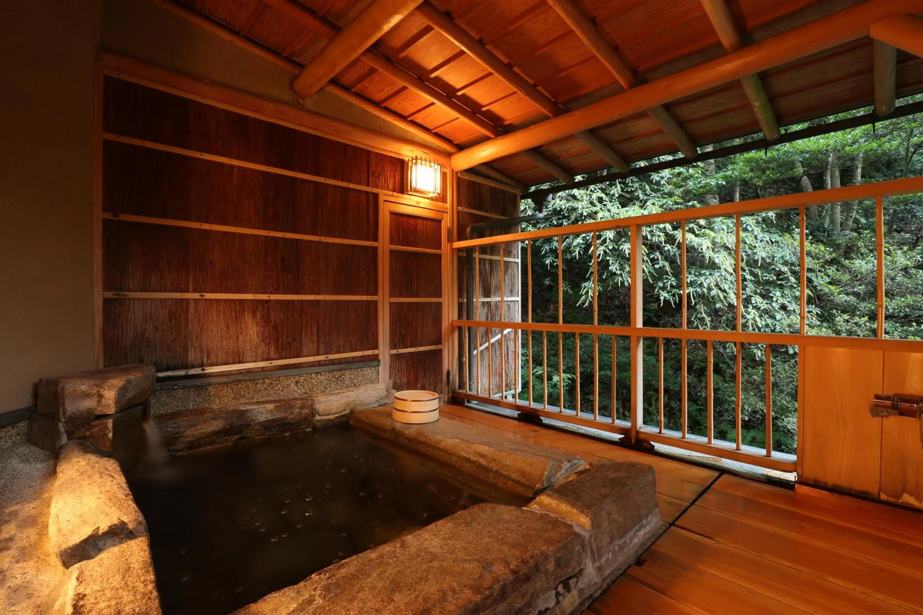 Open Air Bath in Kinosaki Onsen Nishimuraya Hotel Shogetsutei