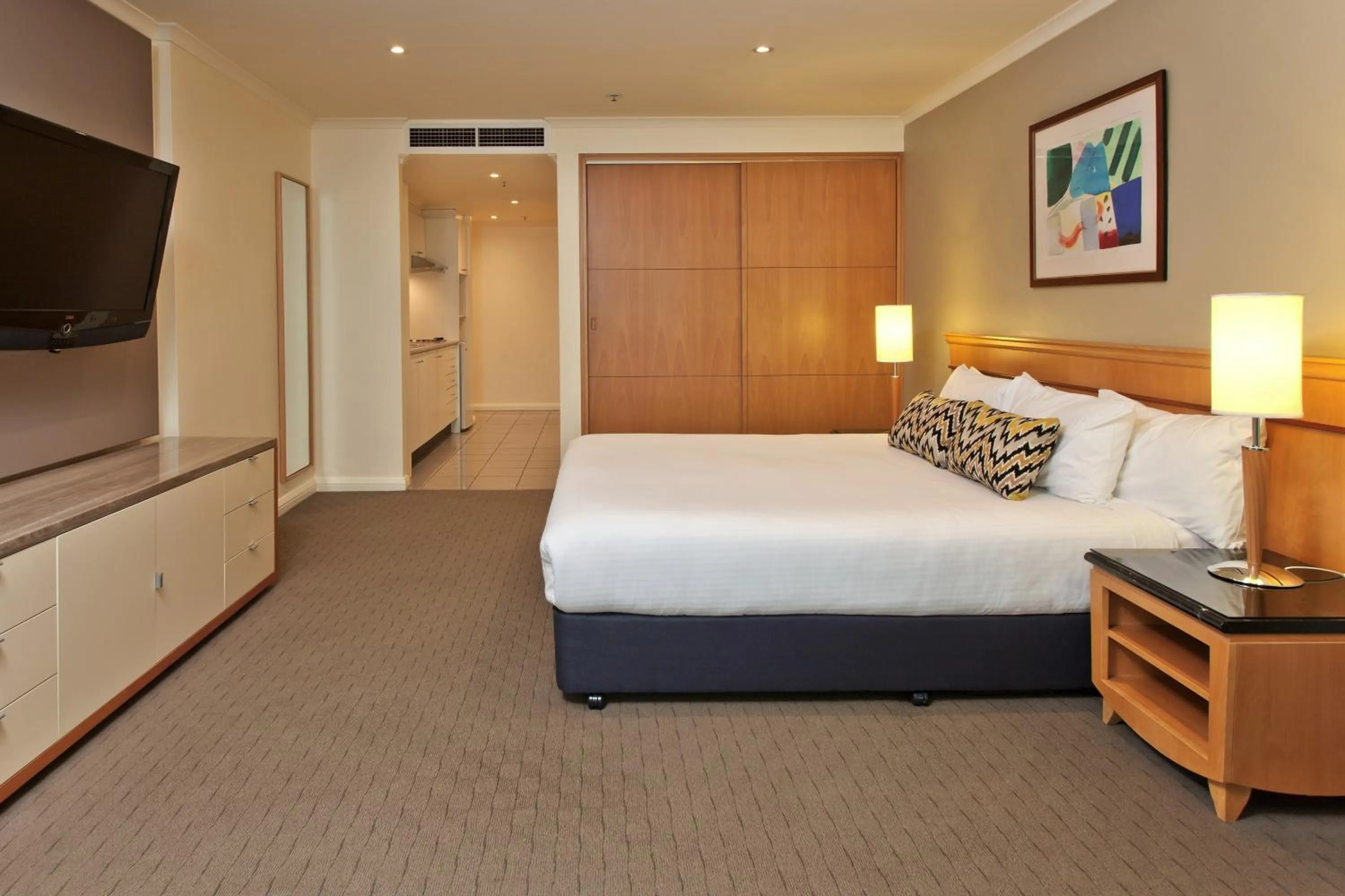 Bed in Rydges Darling Square Apartment Hotel
