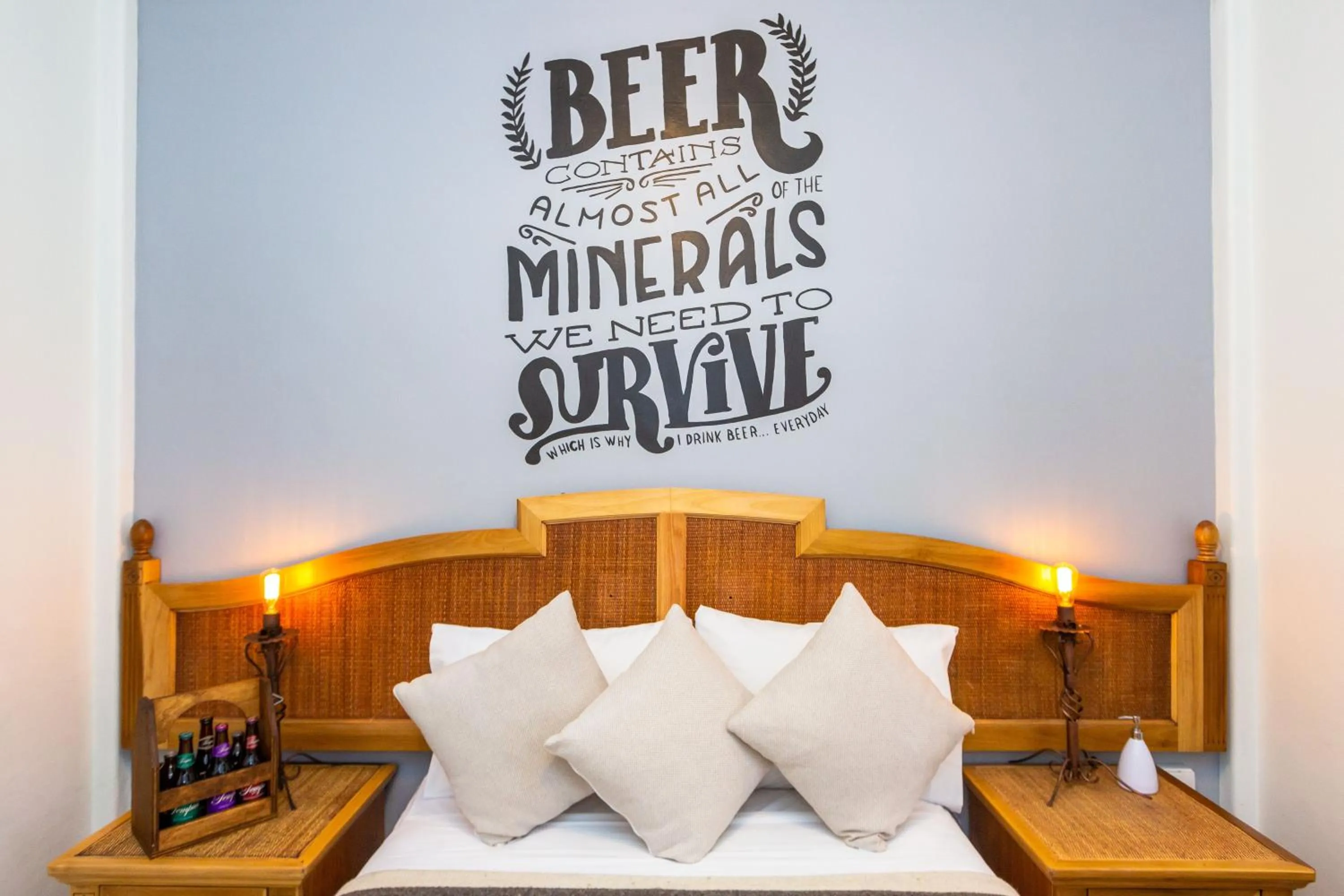 Decorative detail, Bed in Mala Vecindad Beer Hotel