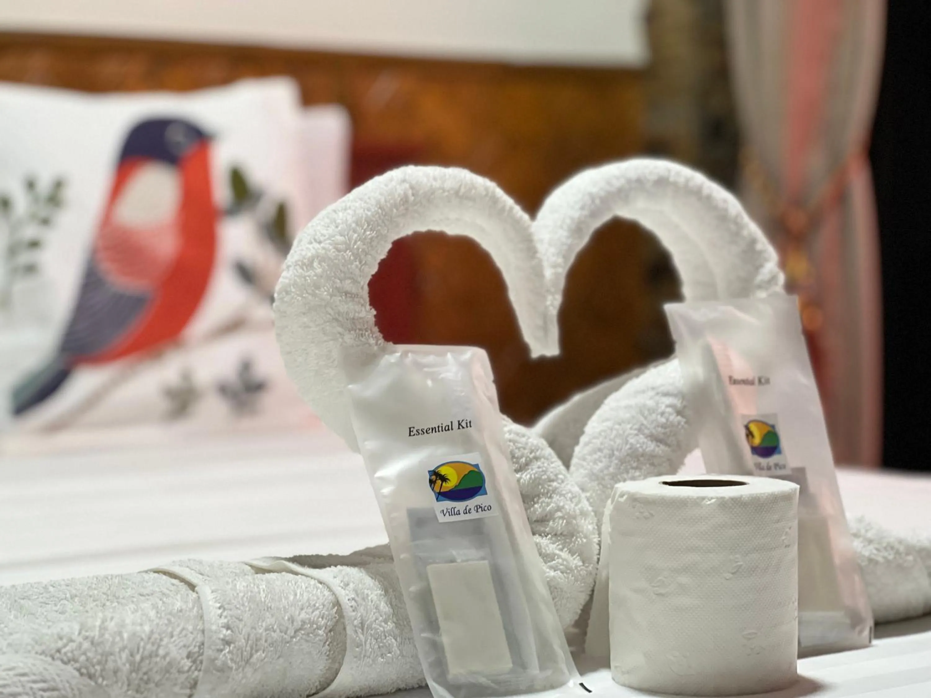 towels, Bed in Villa de Pico Highland Beach Resort