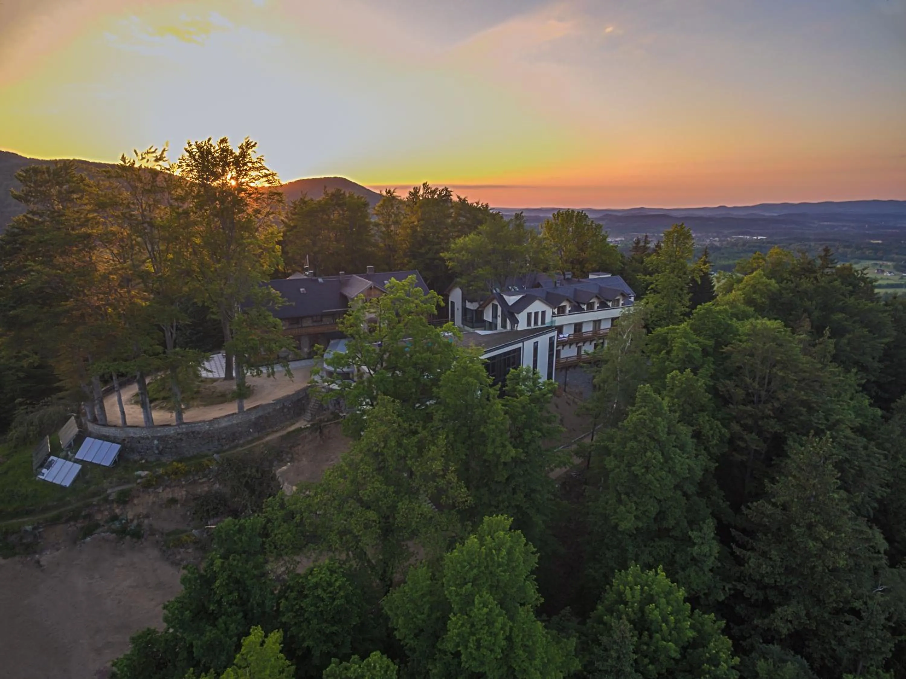 Bird's eye view in Zamek Księża Góra