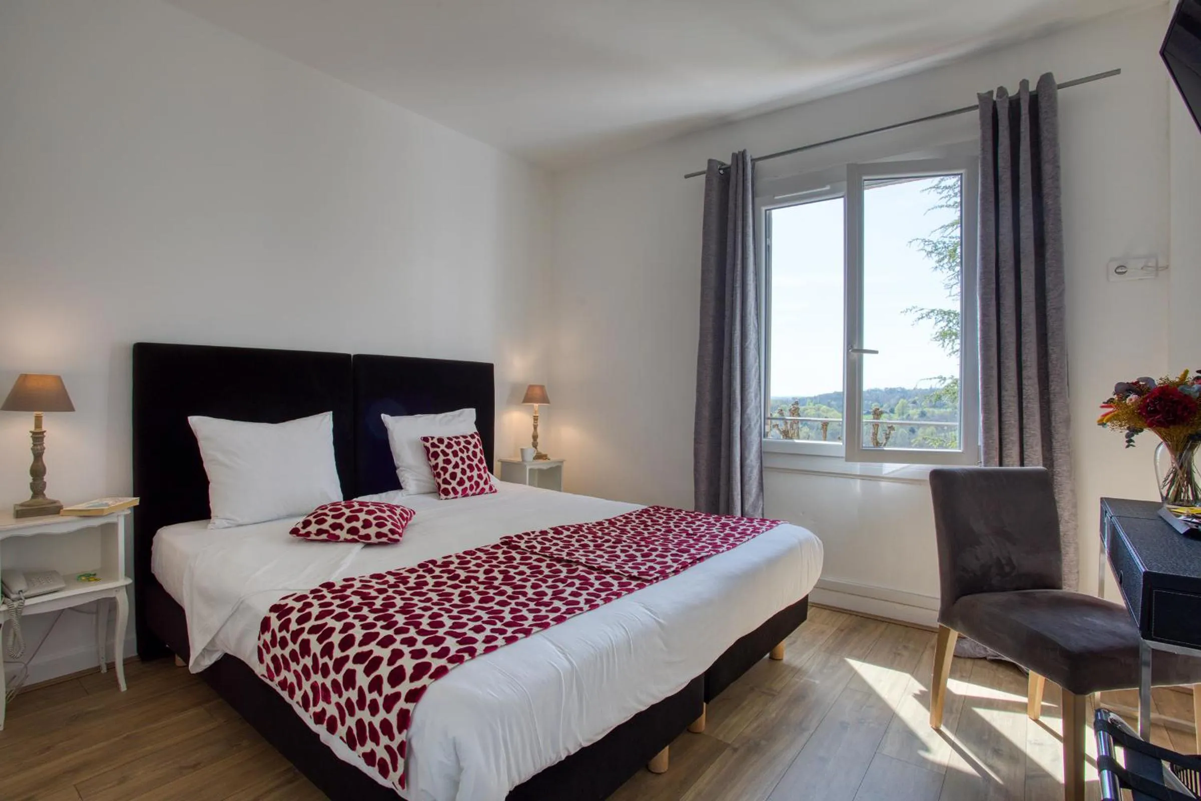 Bed in Hôtel & restaurant Le Meysset