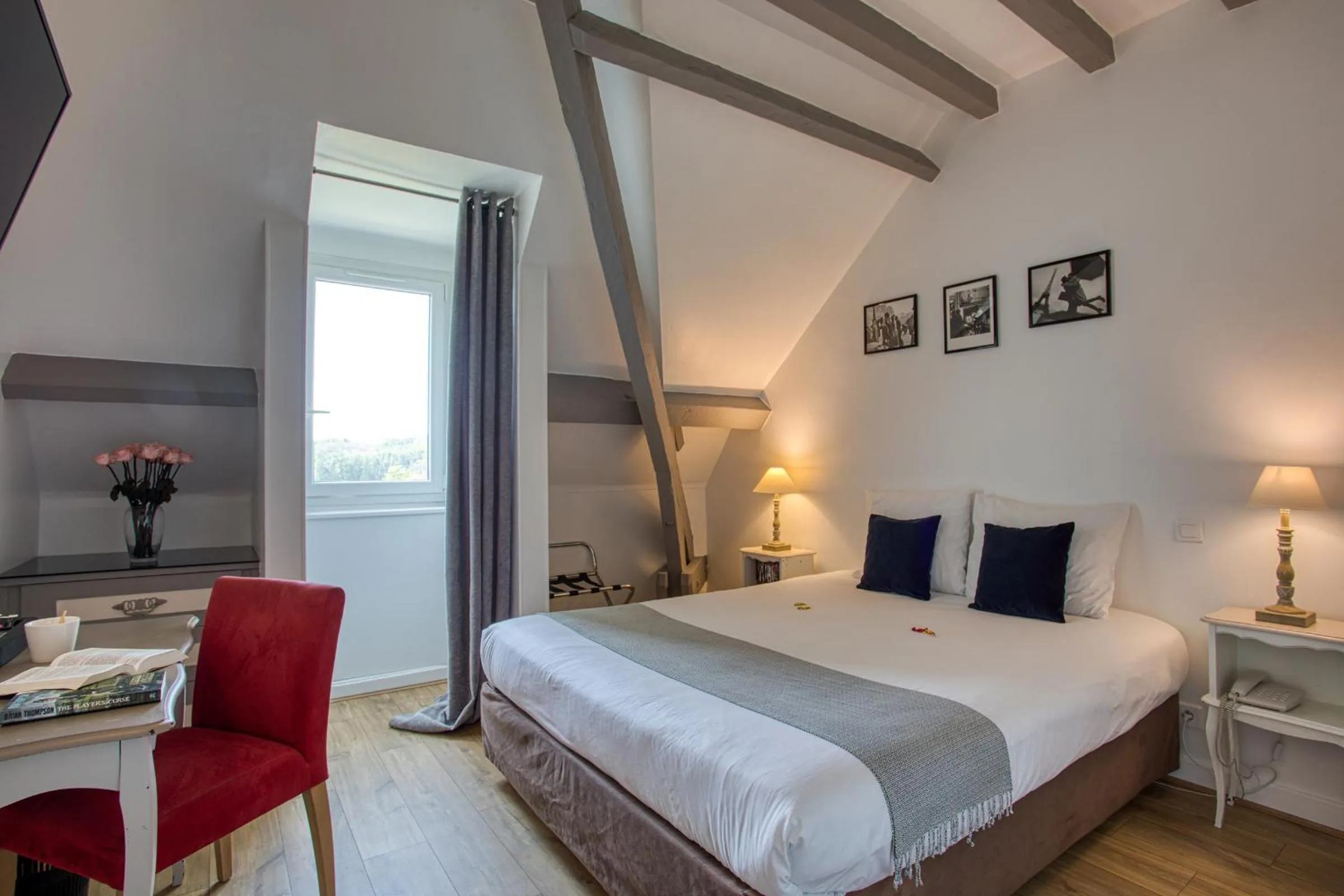 Bed in Hôtel & restaurant Le Meysset