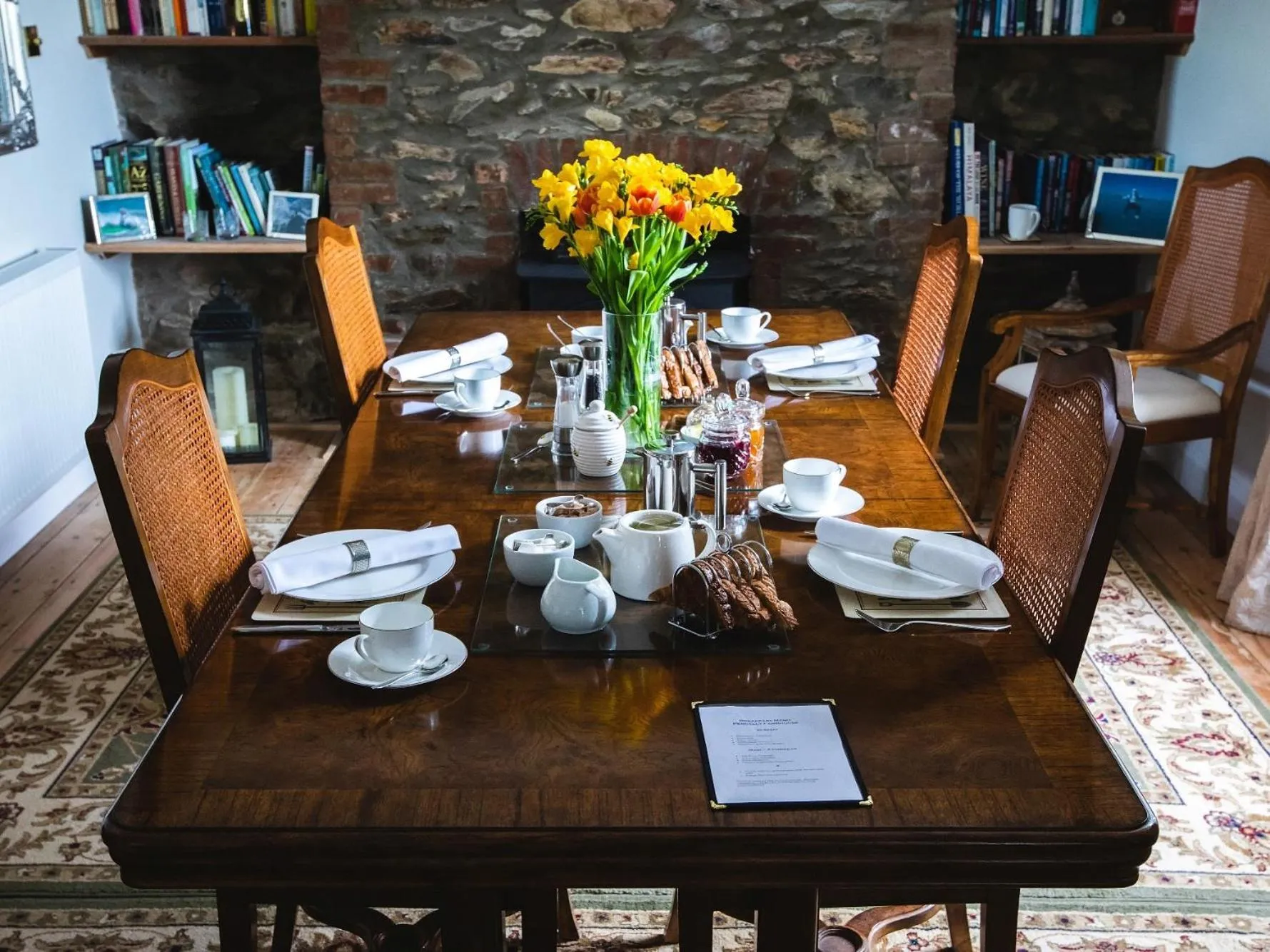 Dining area in Pengelly Farmhouse B&B