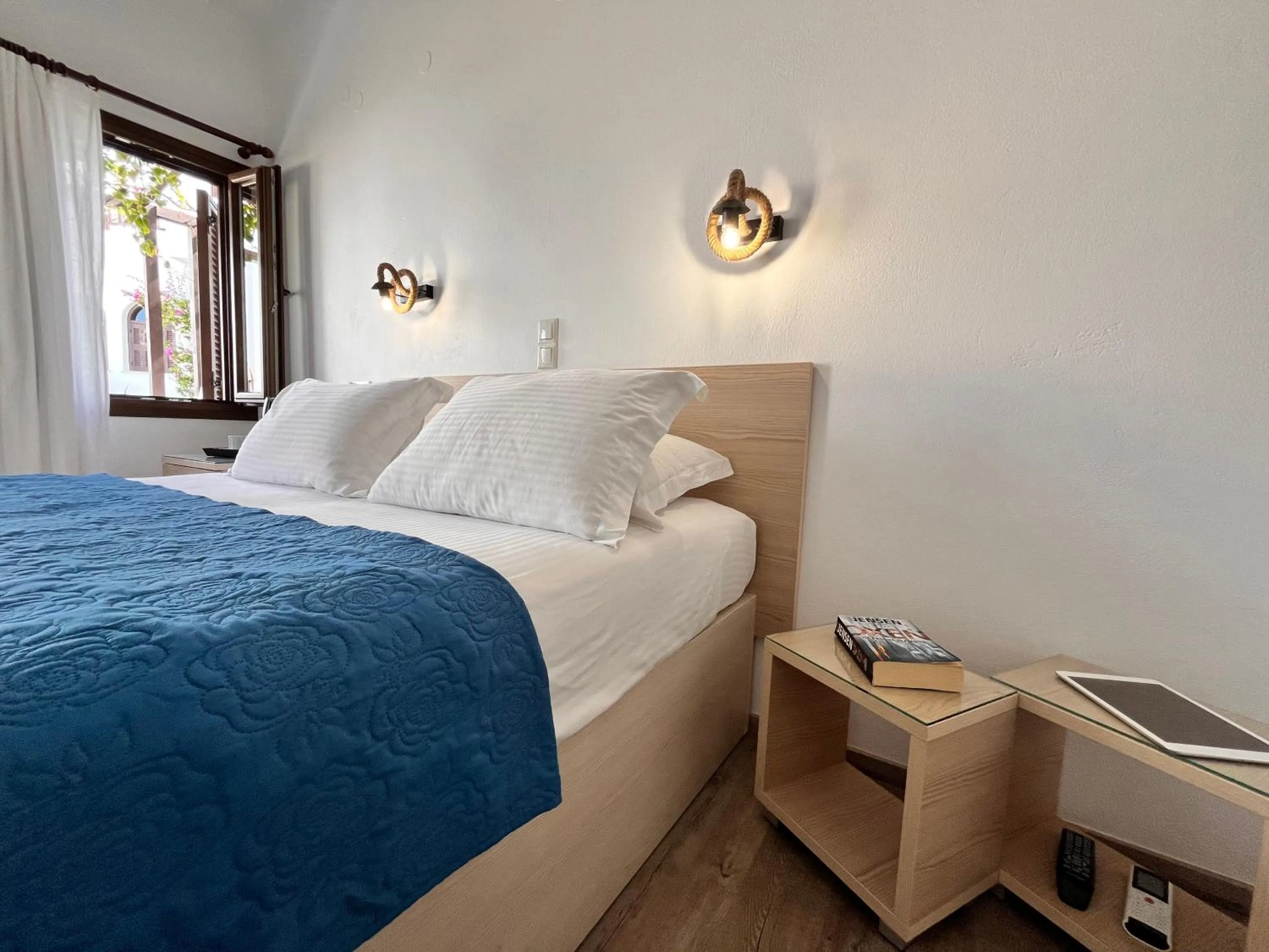 Bed in Christina Hotel, Adults Only, Heated Salt Water Pool