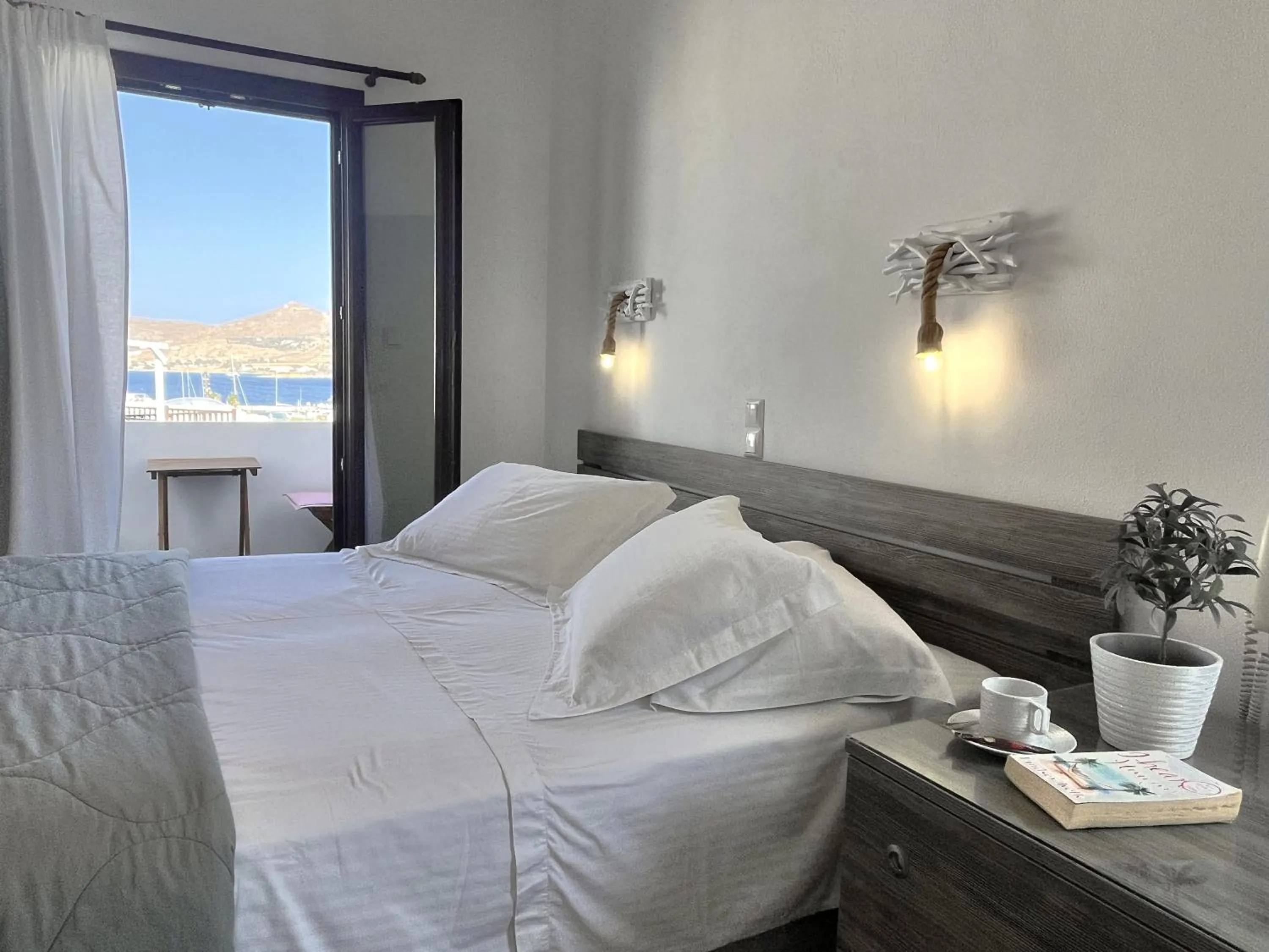 Bed in Christina Hotel, Adults Only, Heated Salt Water Pool