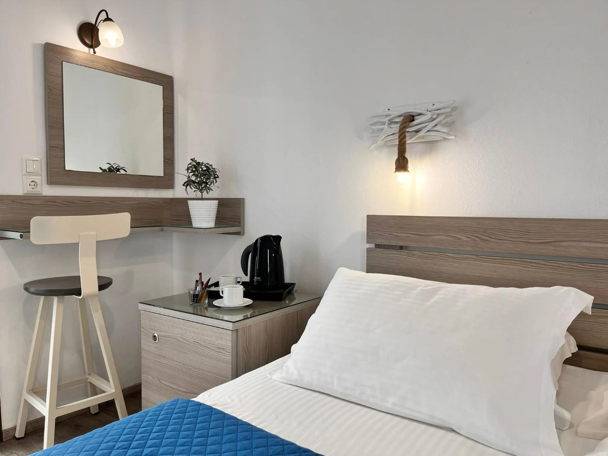 Bed in Christina Hotel, Adults Only, Heated Salt Water Pool