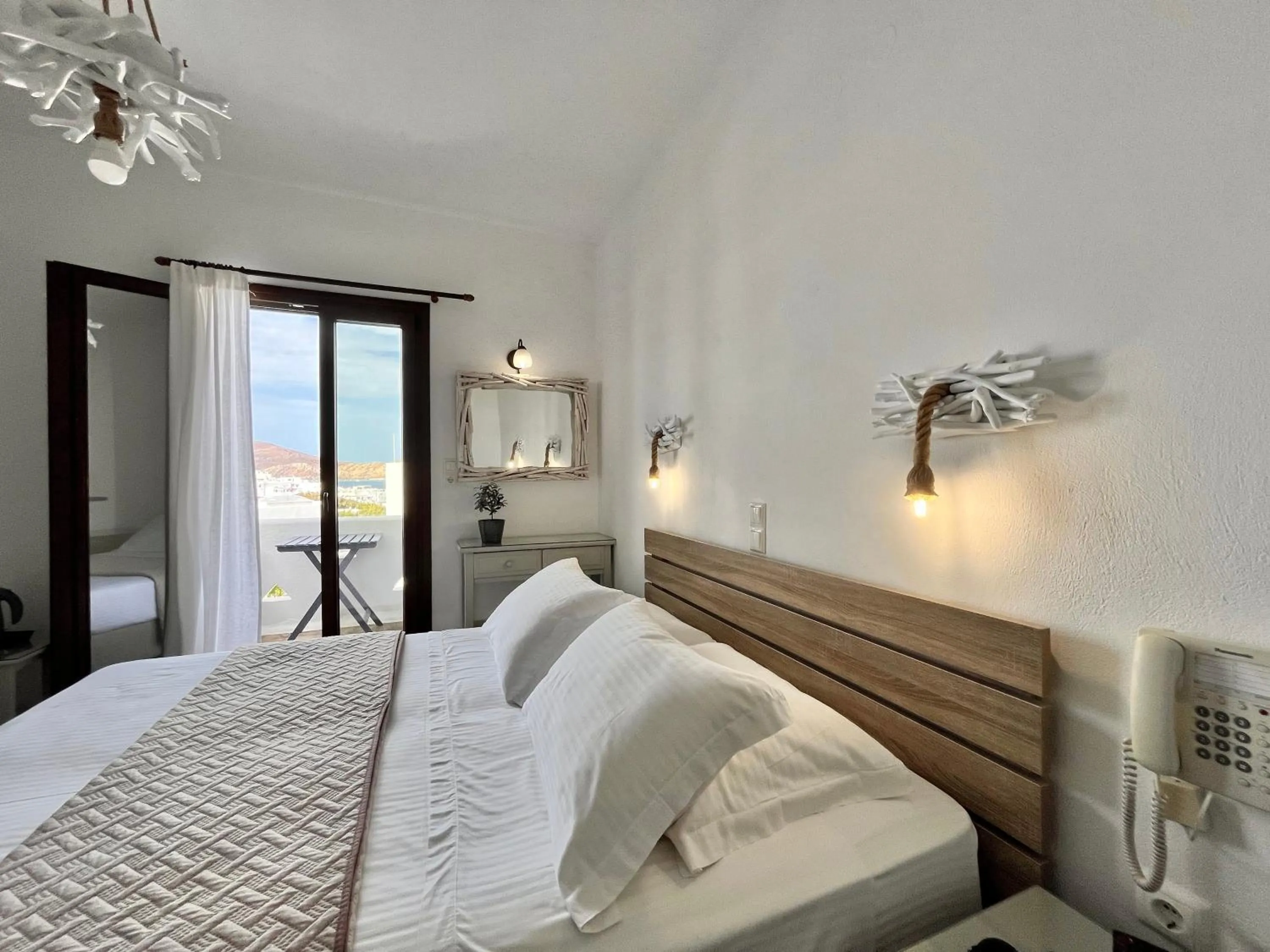 Bed in Christina Hotel, Adults Only, Heated Salt Water Pool