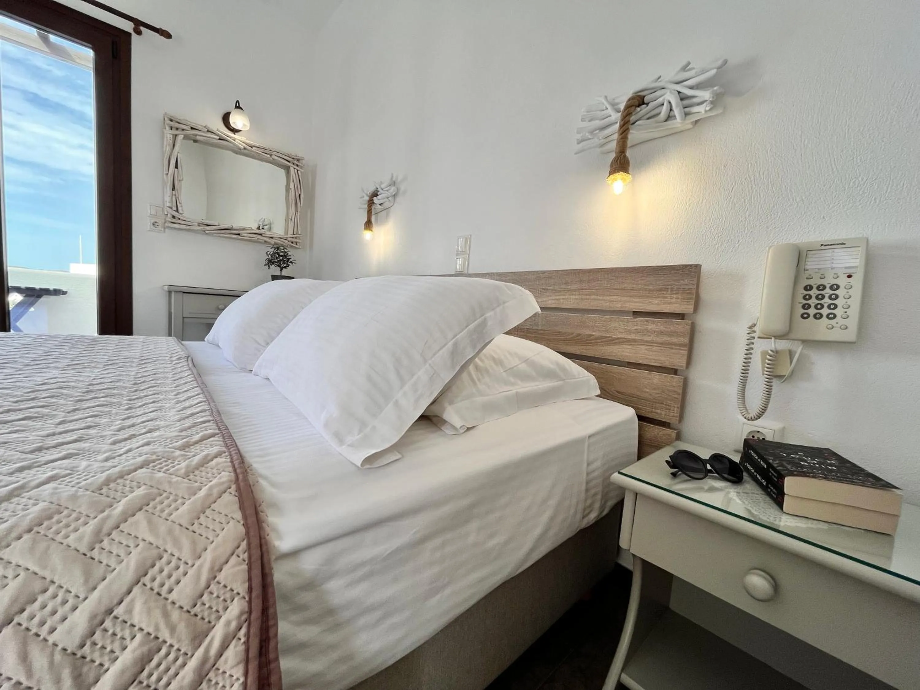 Bed in Christina Hotel, Adults Only, Heated Salt Water Pool