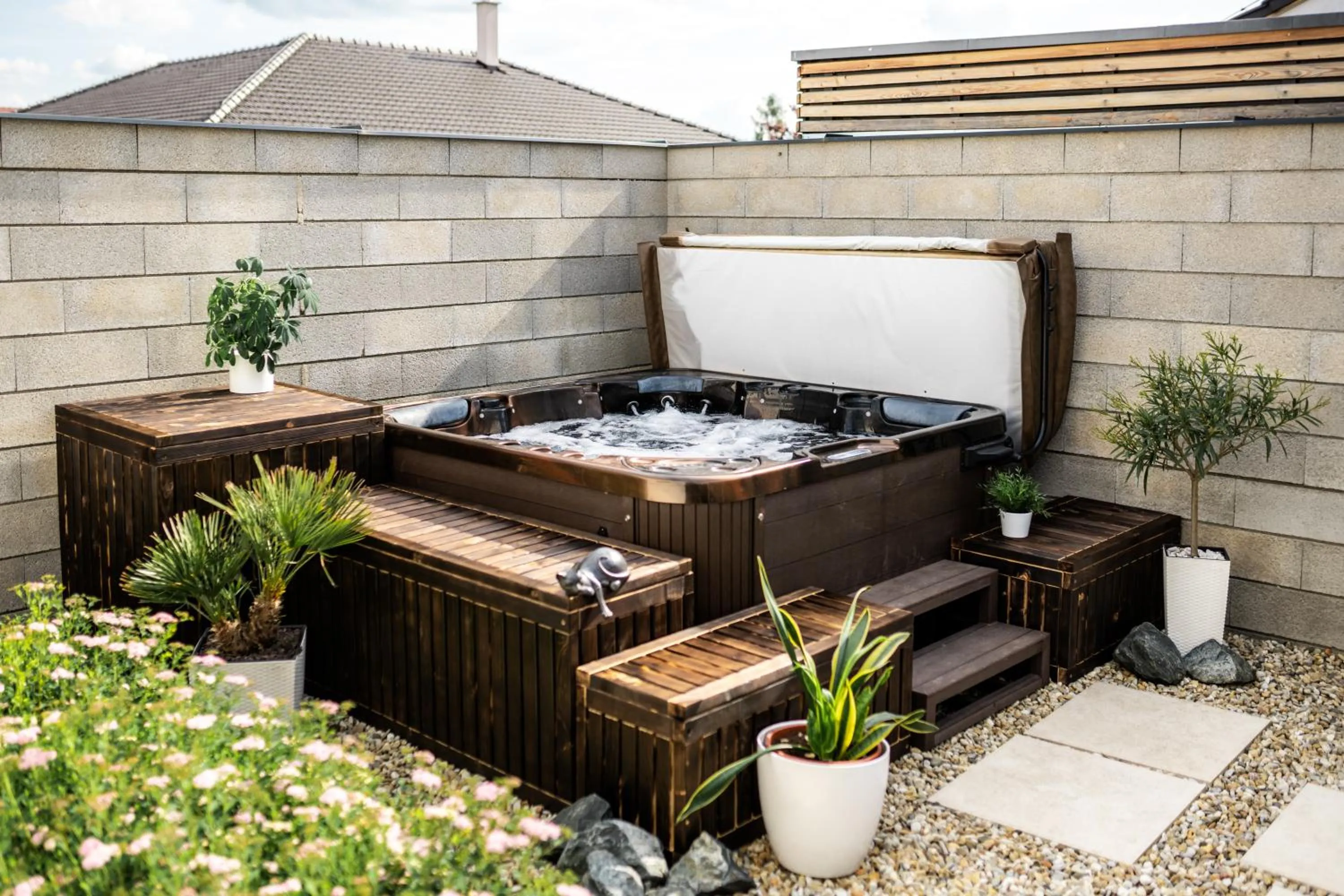 Swimming pool in Apartmány Ladná