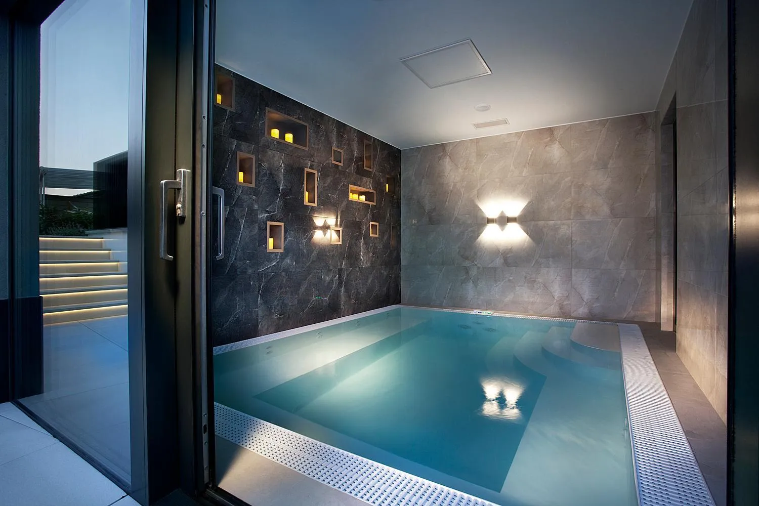 Swimming pool in Apartmány Ladná