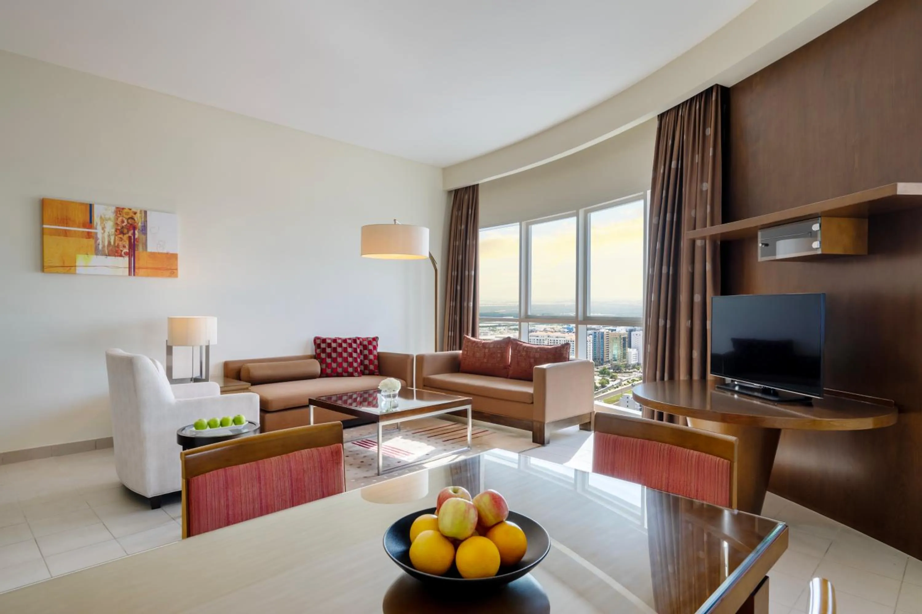 Living room in Grand Millennium Al Wahda Executive Apartments