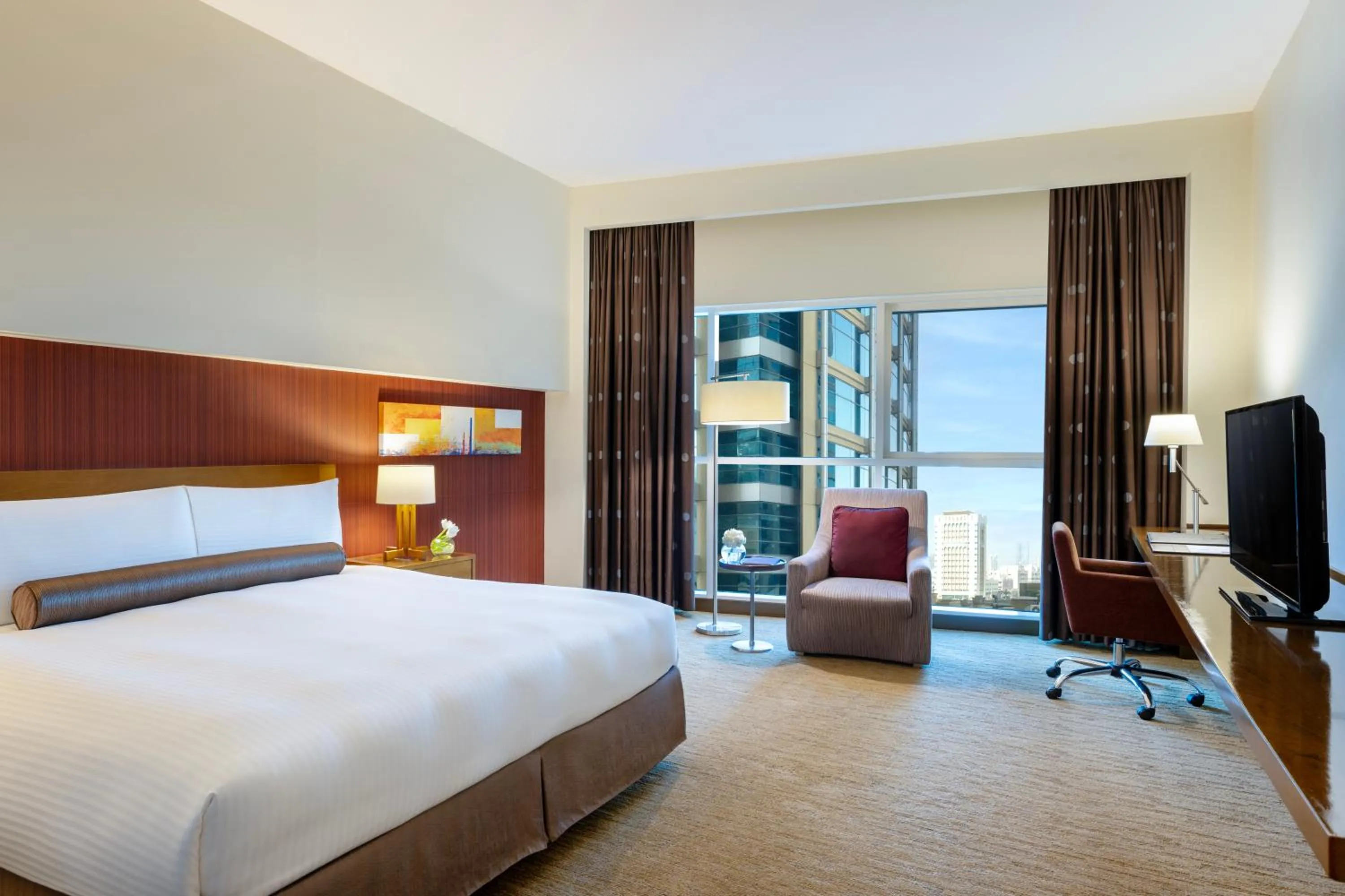 Bedroom, Bed in Grand Millennium Al Wahda Executive Apartments