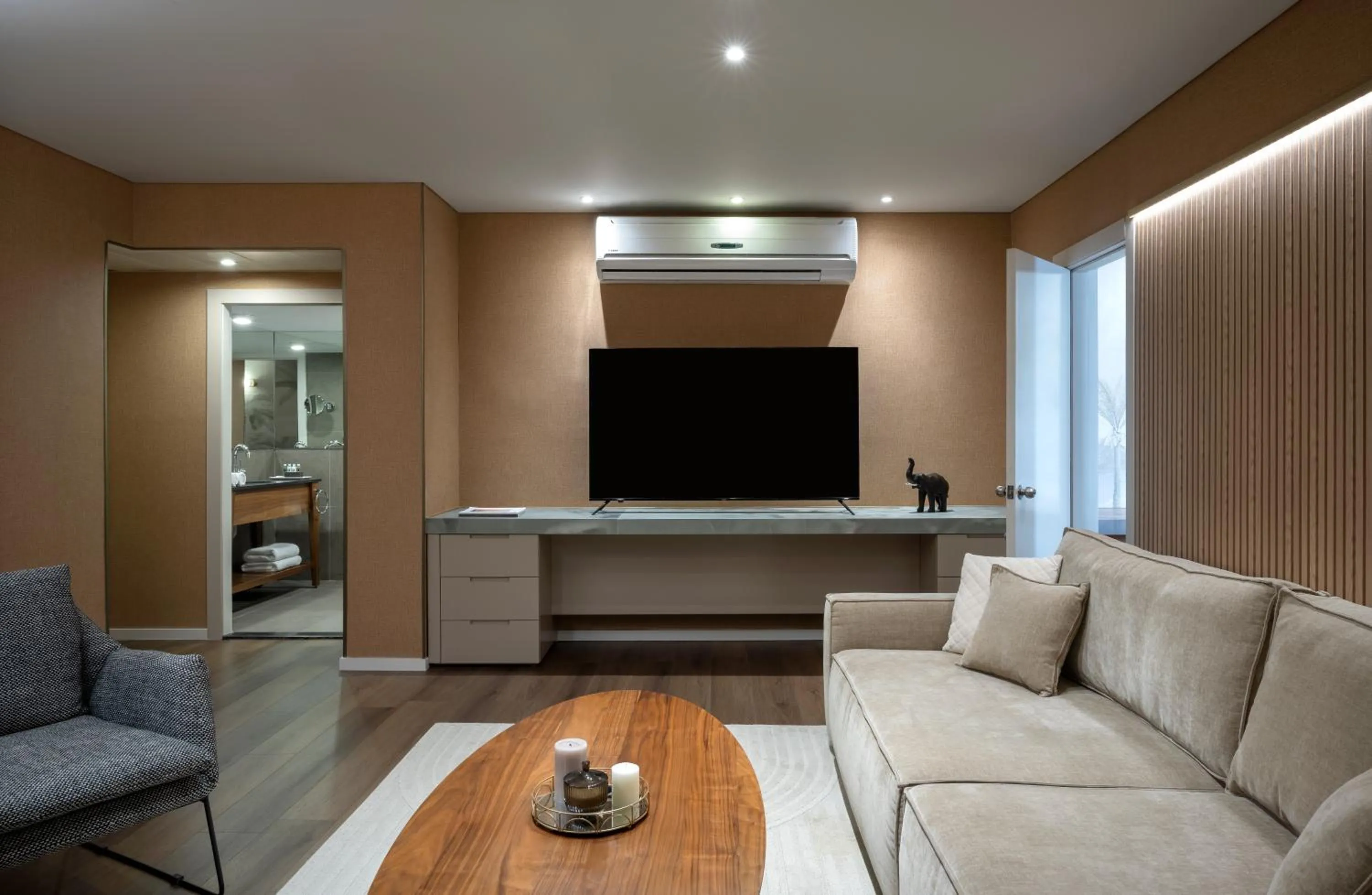 Seating area in U Coral Beach Club Eilat – Ultra All inclusive