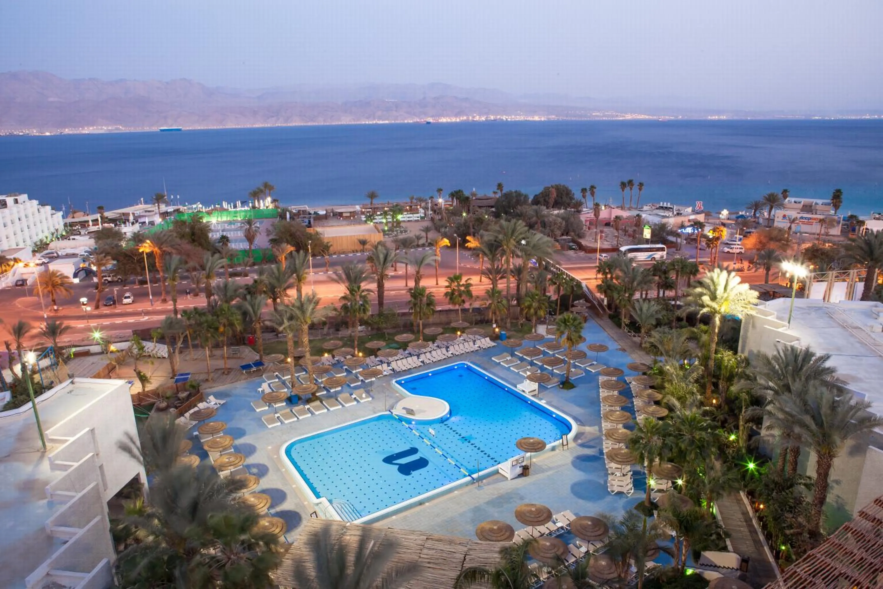 Pool view in U Coral Beach Club Eilat – Ultra All inclusive