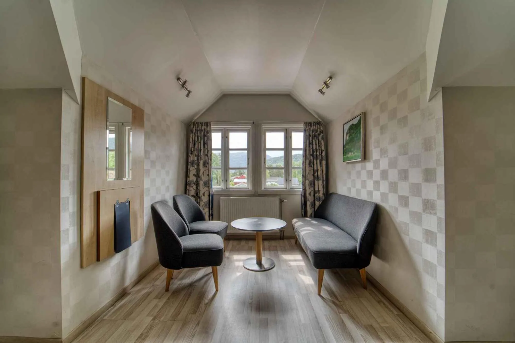 Living room in Sølvgarden Hotel