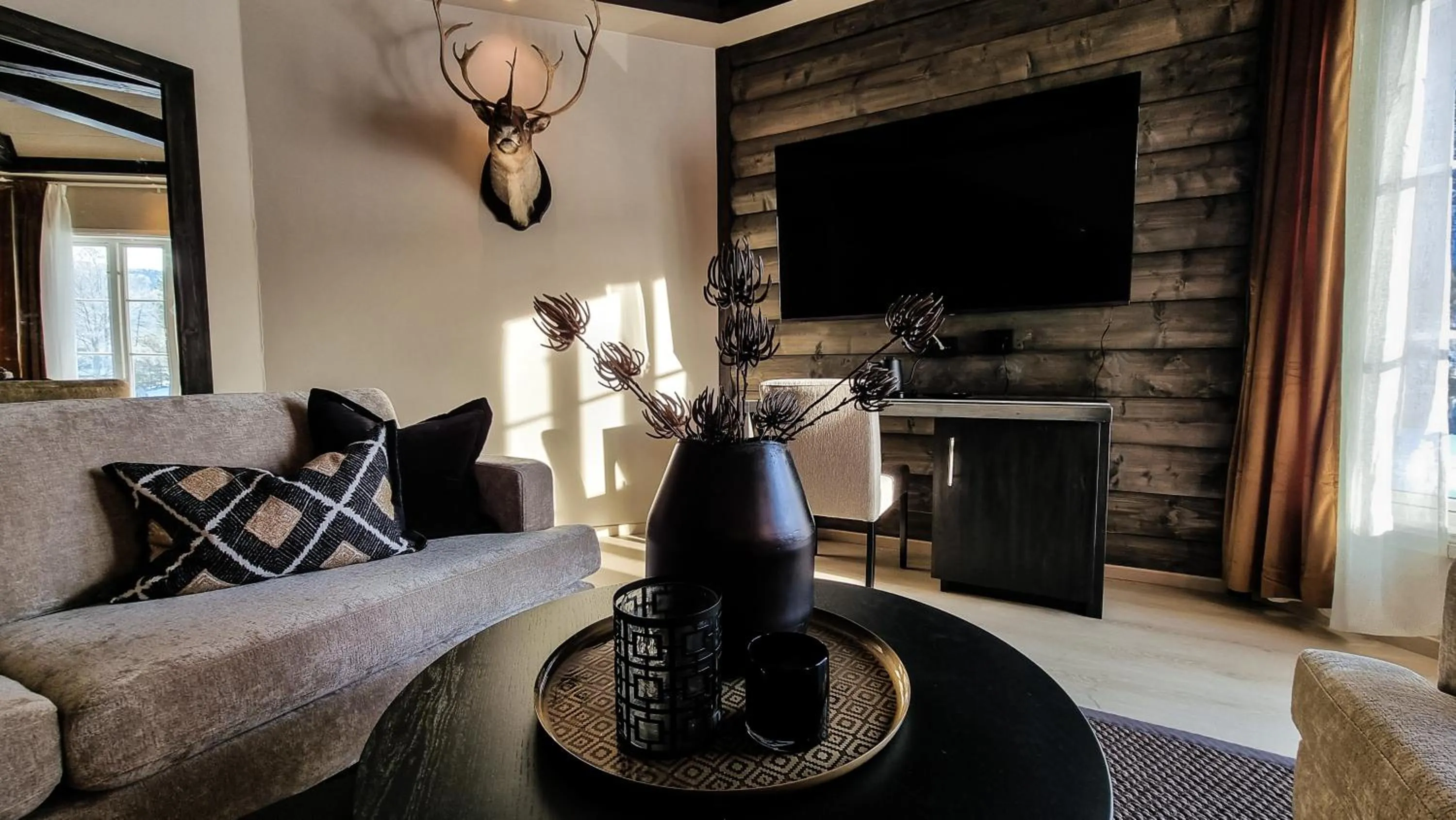 Living room in Sølvgarden Hotel