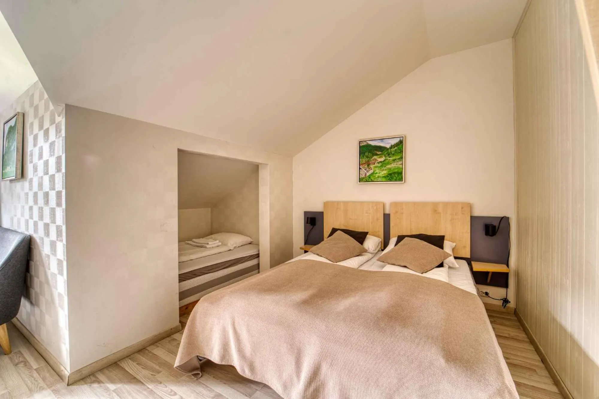 Bed in Sølvgarden Hotel