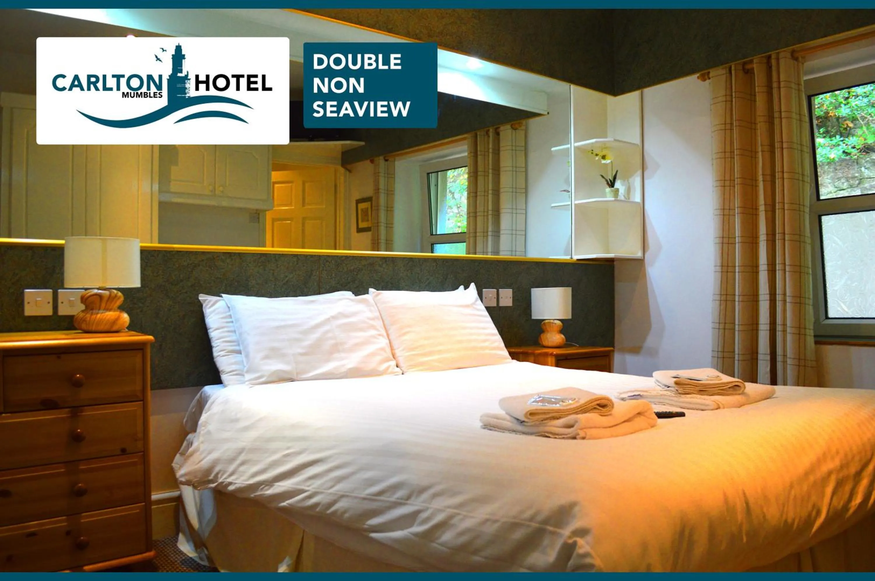 Bed in The Mumbles Carlton Hotel