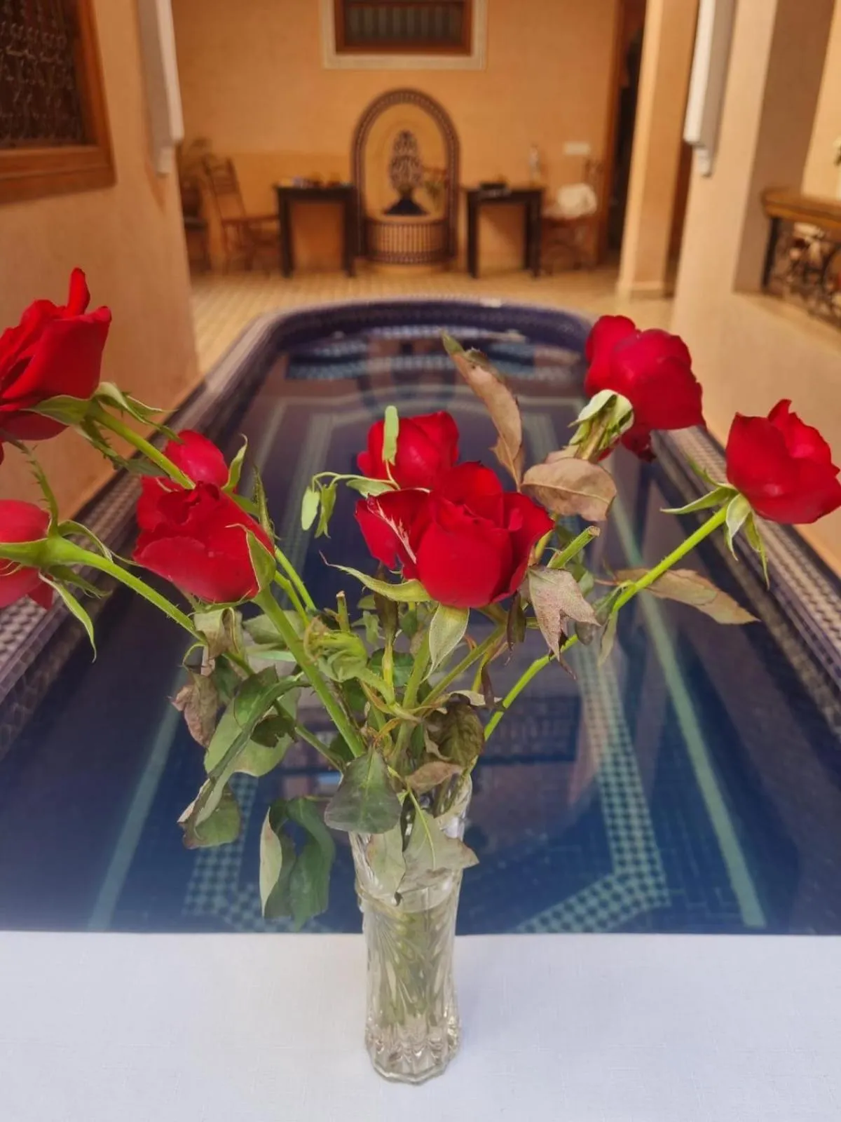 Seating area in Riad Arbre Bleu