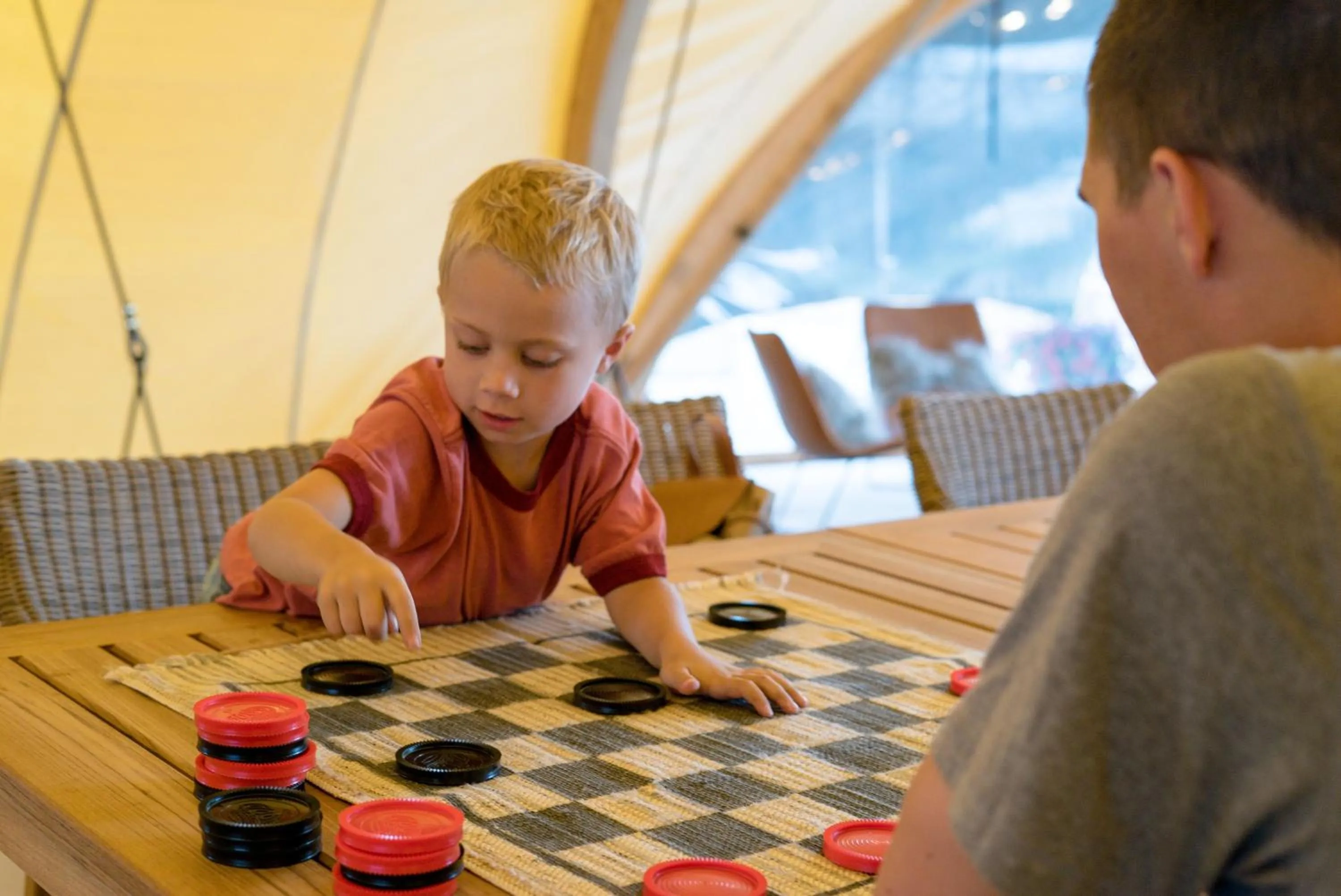 People in Under Canvas West Yellowstone