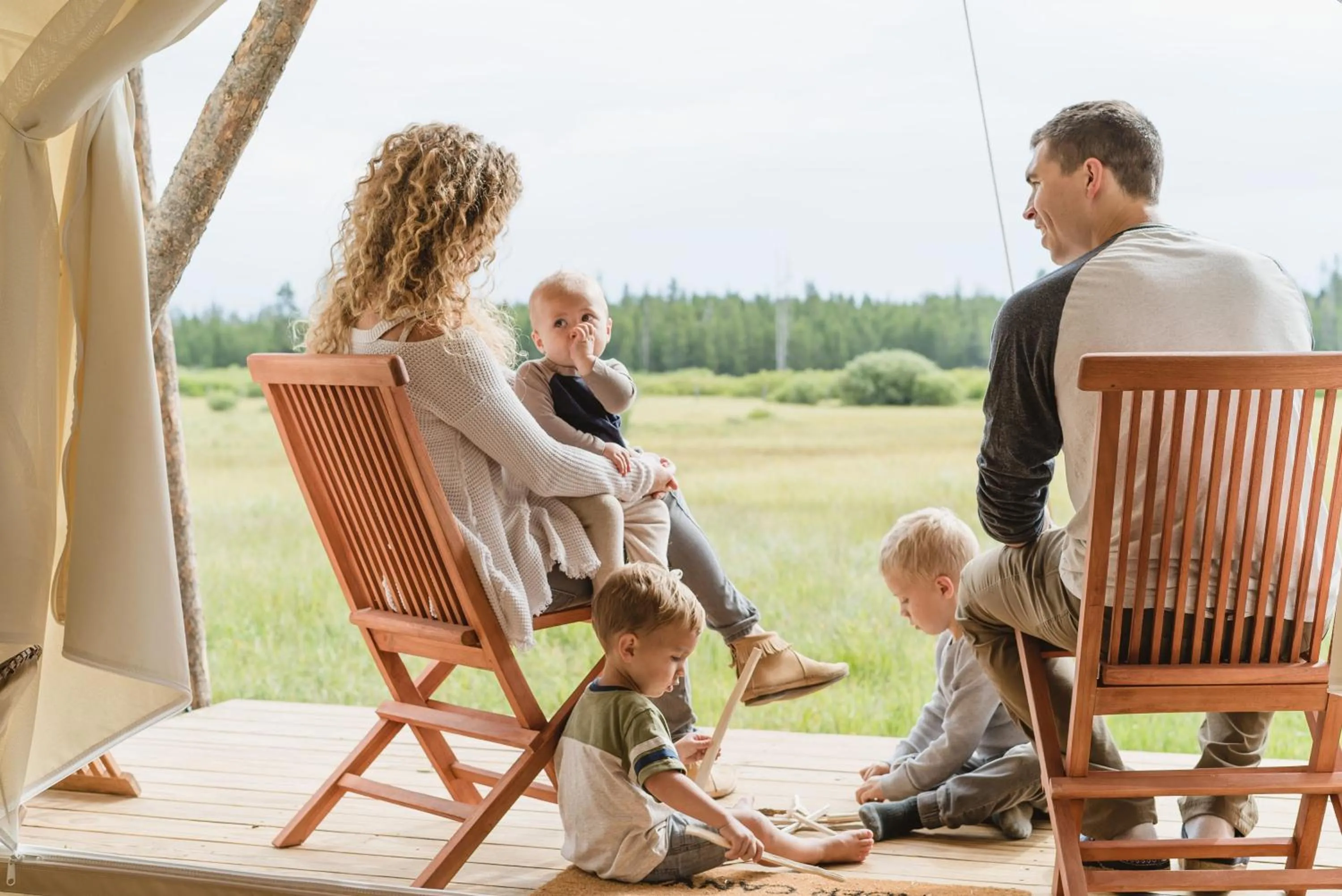 Patio in Under Canvas West Yellowstone