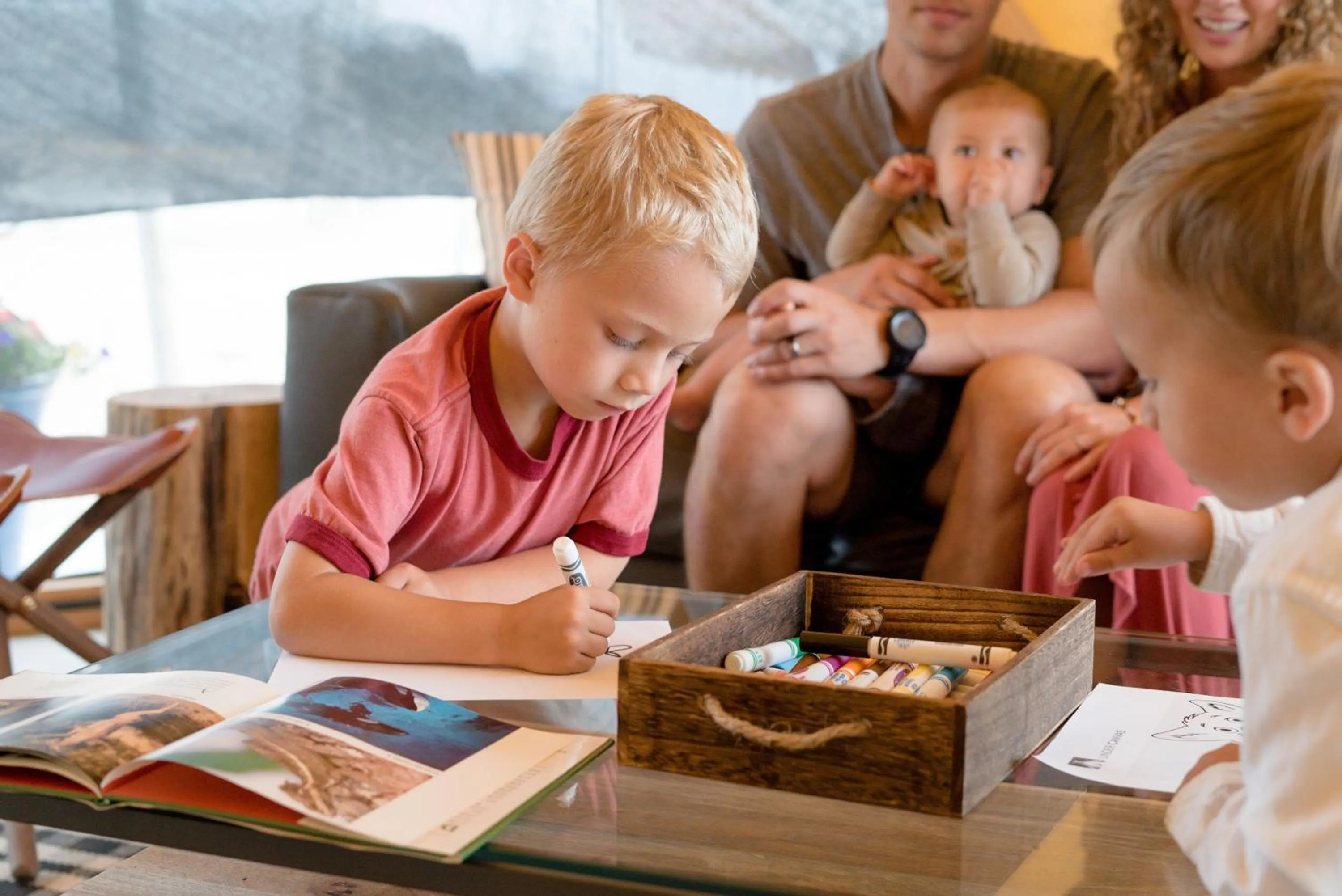 children in Under Canvas West Yellowstone