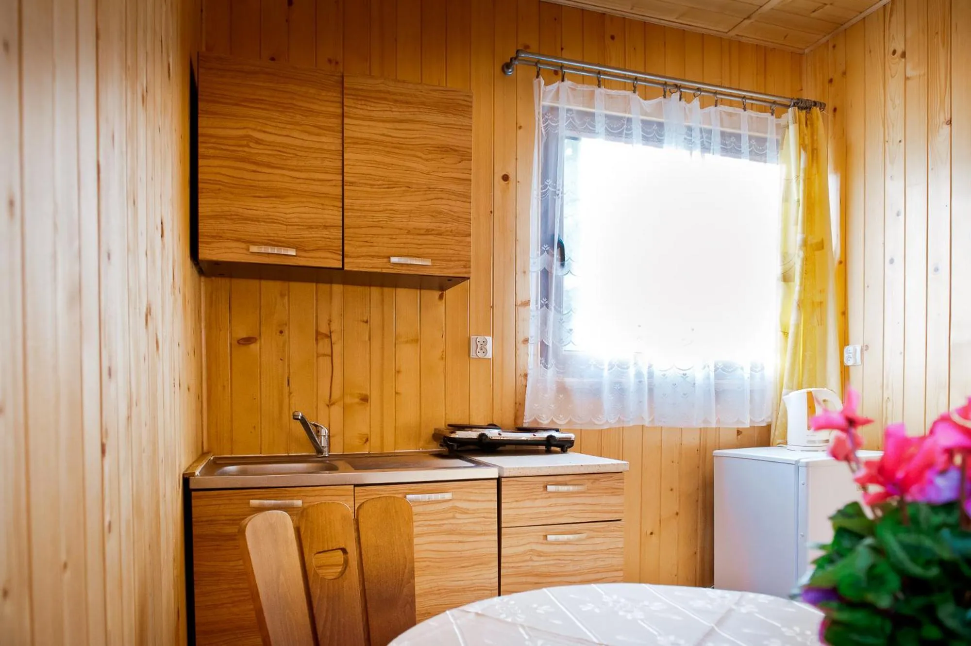 Kitchen or kitchenette in Ośrodek Wypoczynkowy Cubex