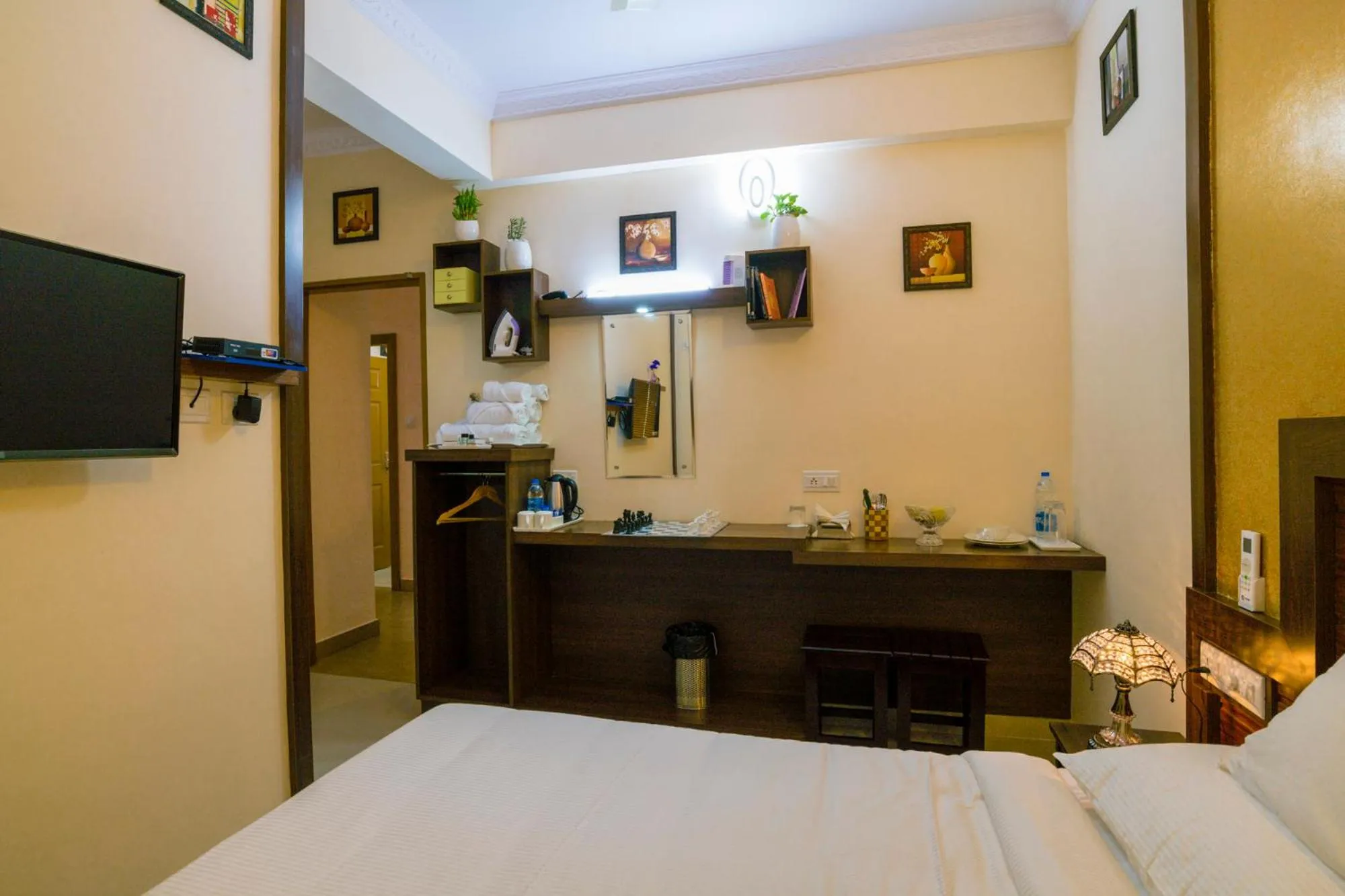 Decorative detail, Bed in Blue Bell Cochin Airport Hotel