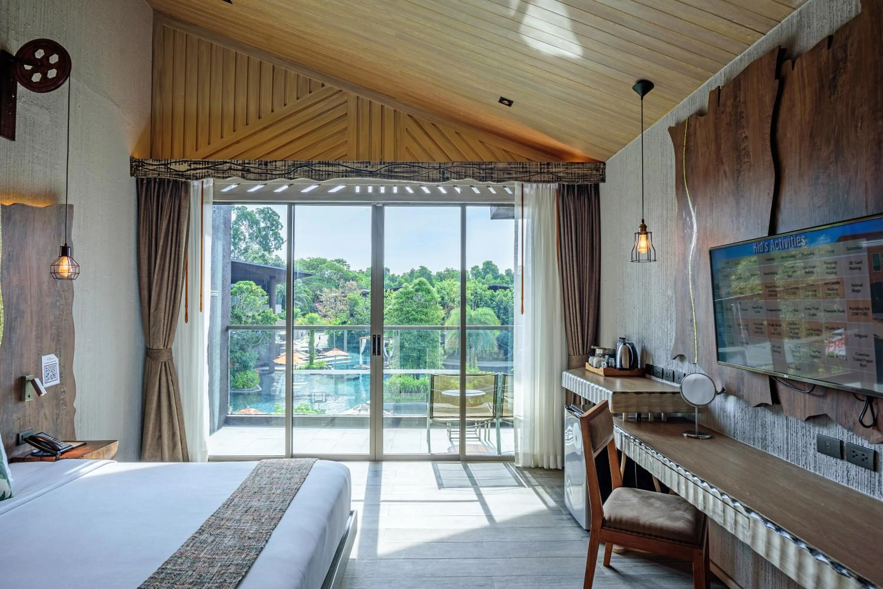View (from property/room), Bed in Kalima Resort and Villas Khao Lak