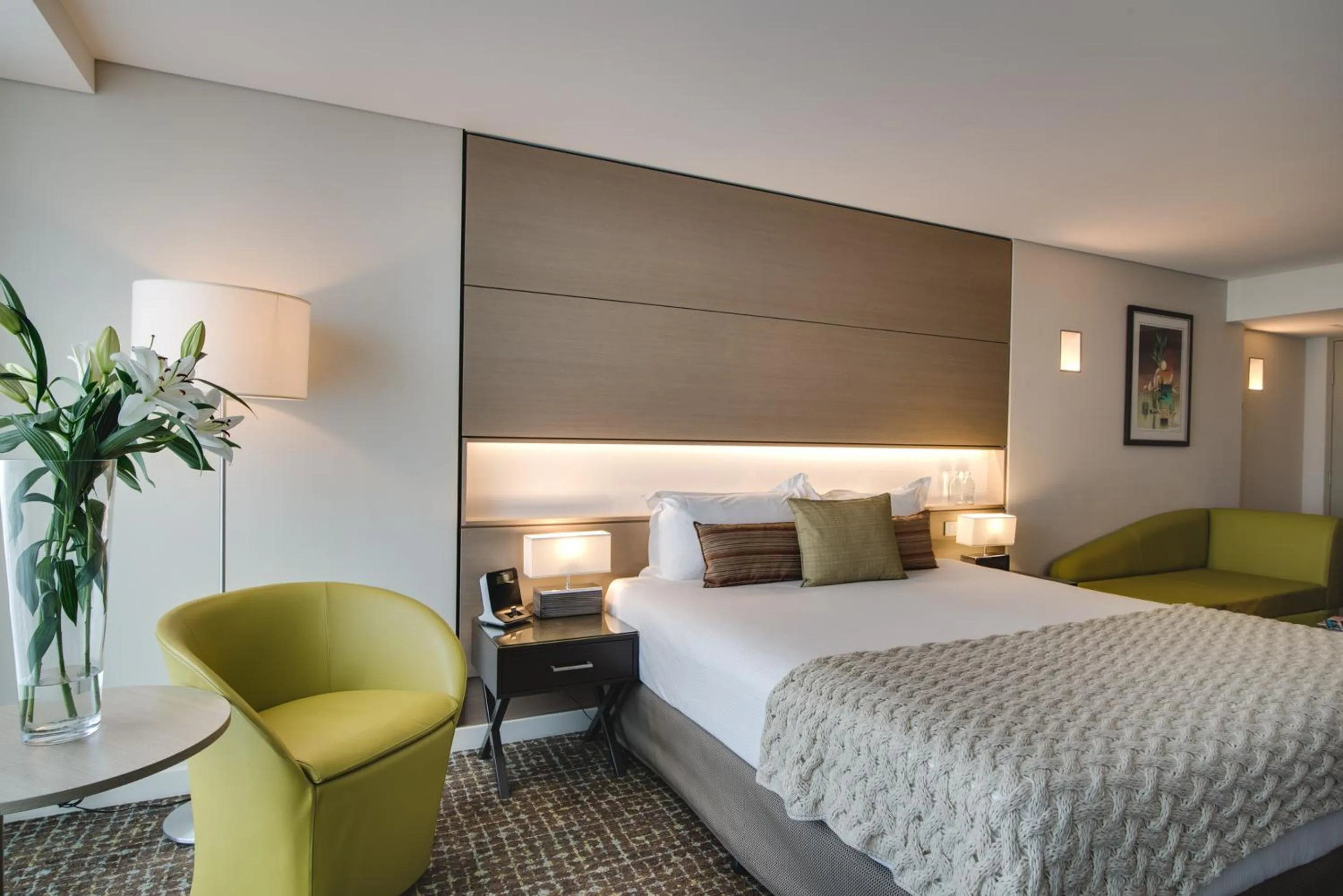 Bed in The Point Brisbane Hotel