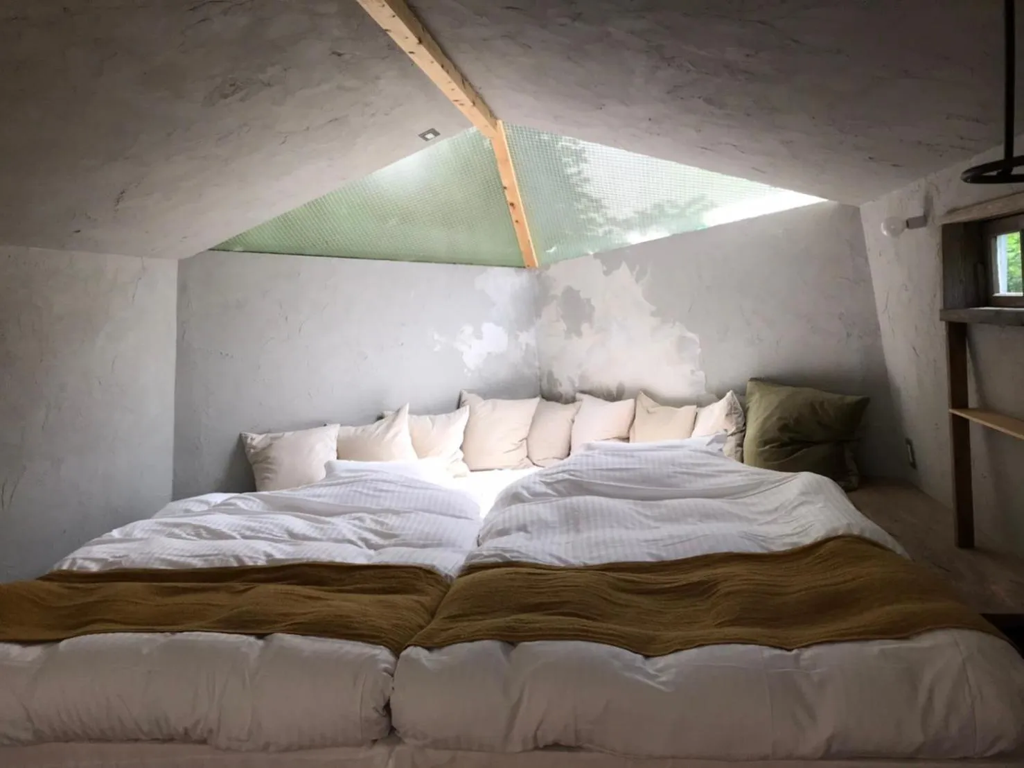 Bed in LOOF Tiny House Camp