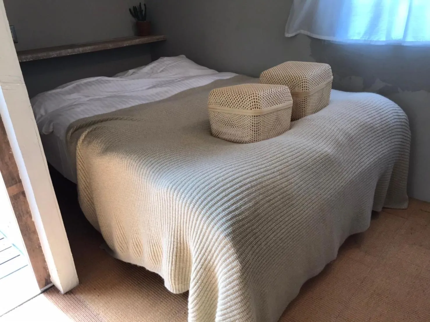 Bed in LOOF Tiny House Camp