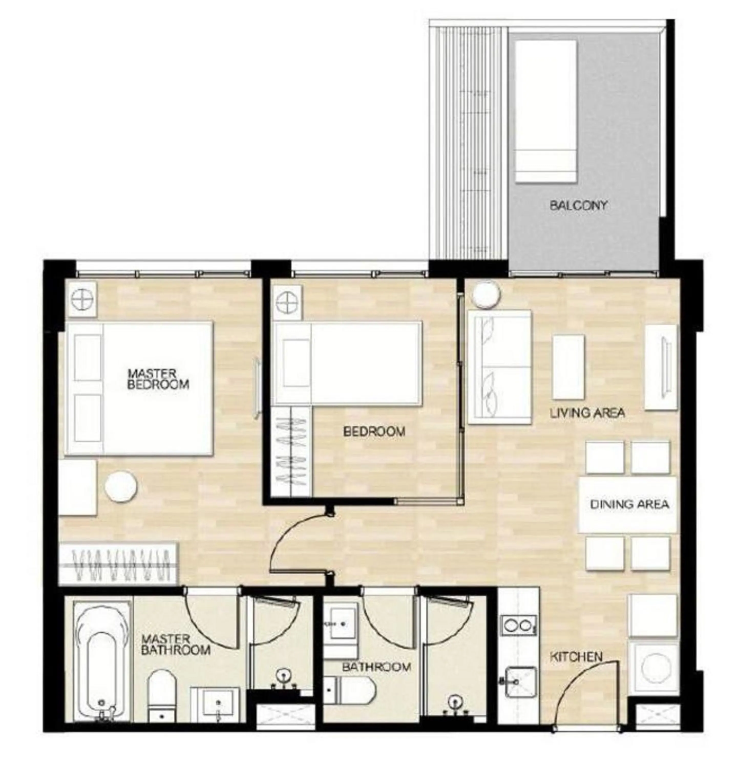 Floor plan in The Deck Patong by VIP