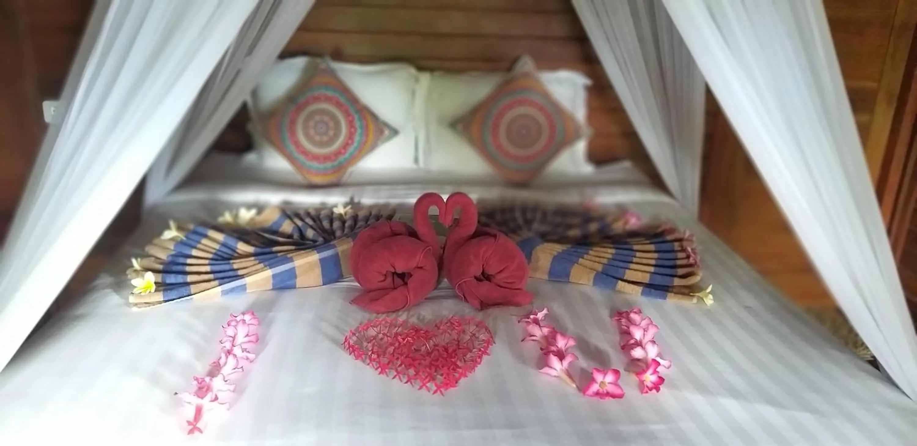 Bed in Sea Bridge Villa Ceningan