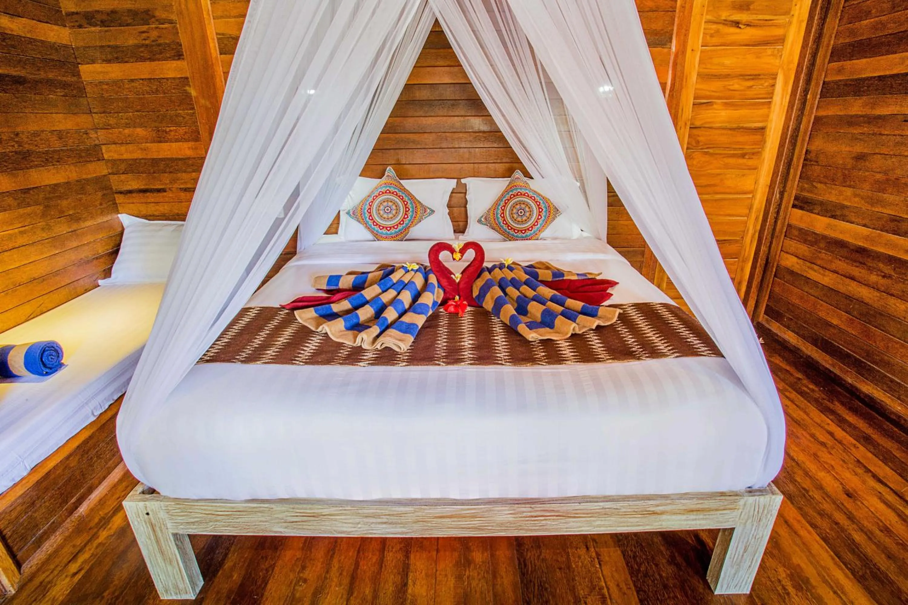 Bed in Sea Bridge Villa Ceningan