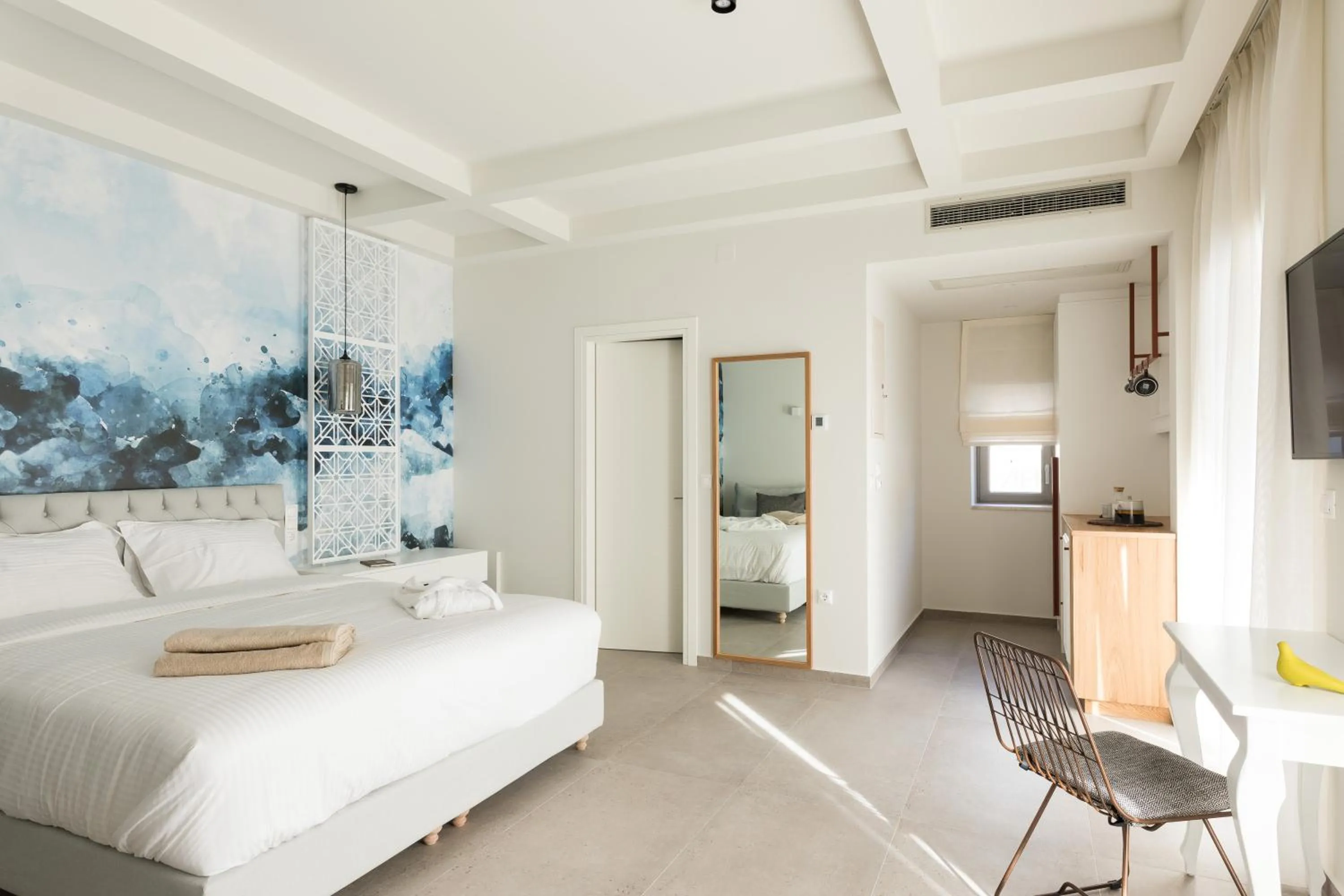 Bed in Anemolia Parga Suites