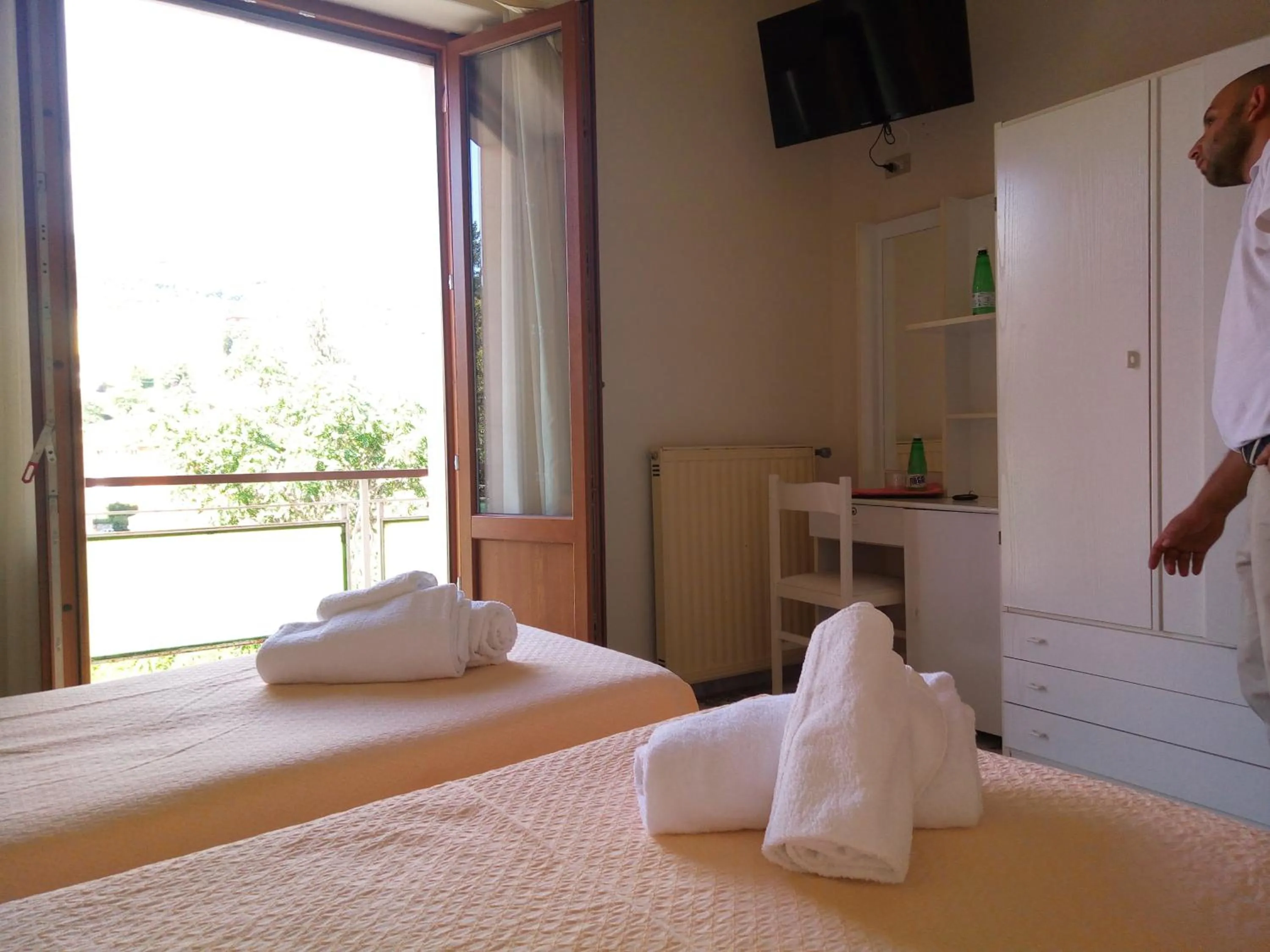 Bed in Hotel Fleming