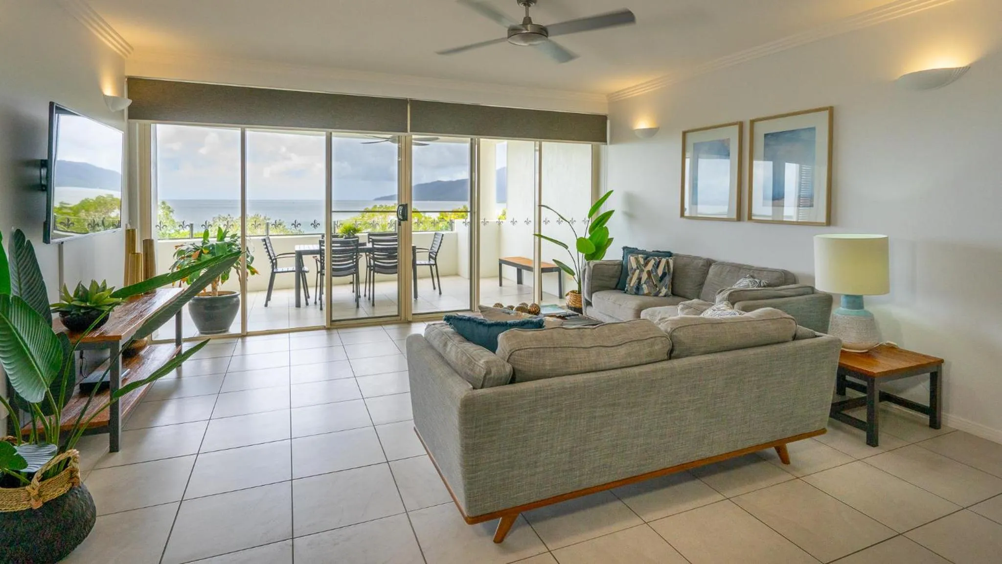 Living room in Waters Edge Apartment Cairns