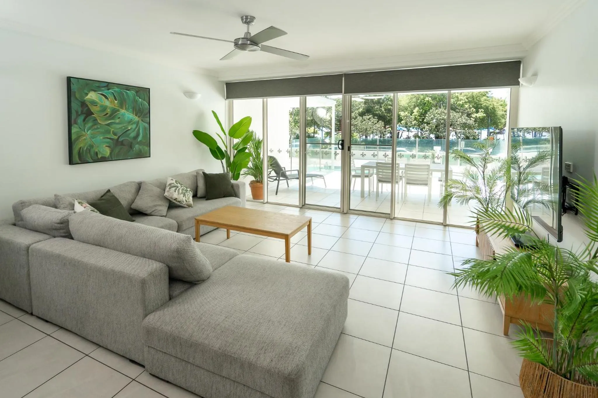Living room in Waters Edge Apartment Cairns