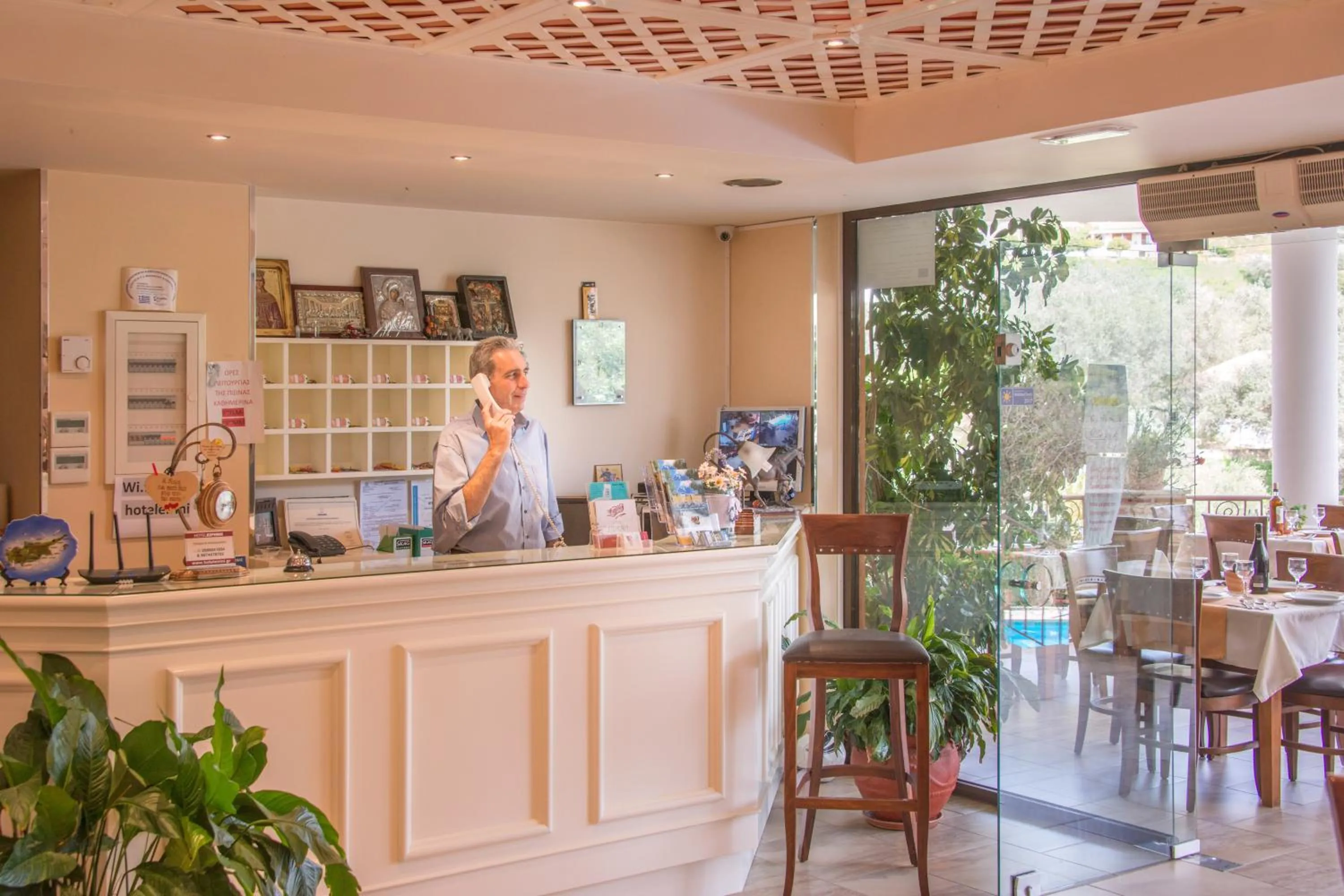 Lobby or reception in Hotel Eirini